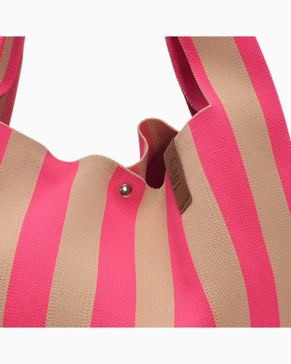 Shopper Lois mit Streifen pink beige