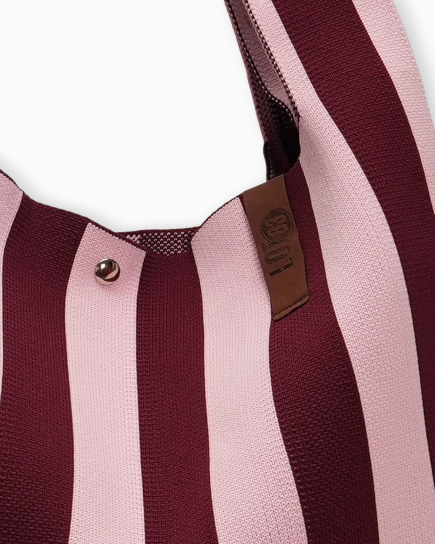Shopper Lois mit Streifen weinrot rosa