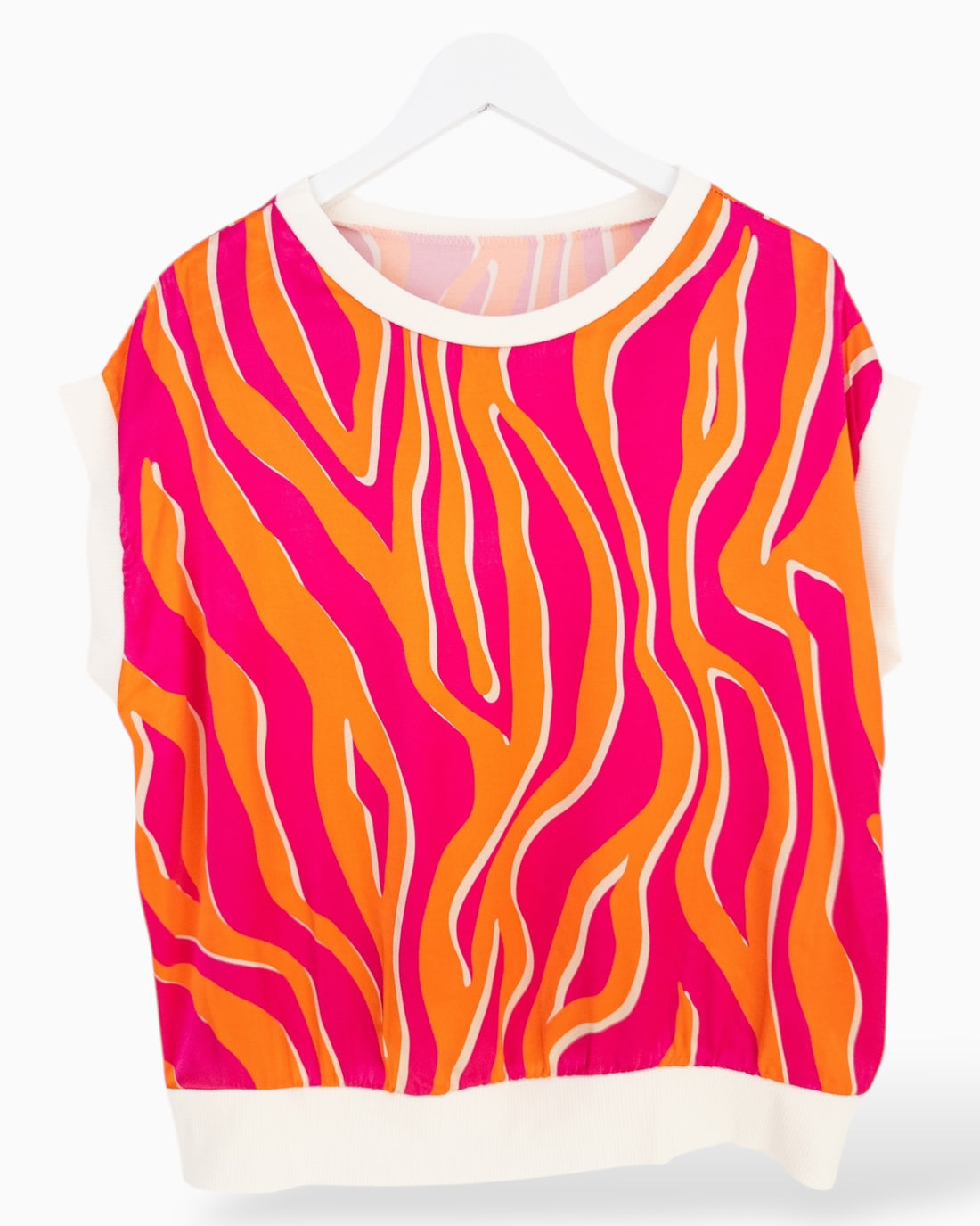 Leichtes Top Zebra orange pink