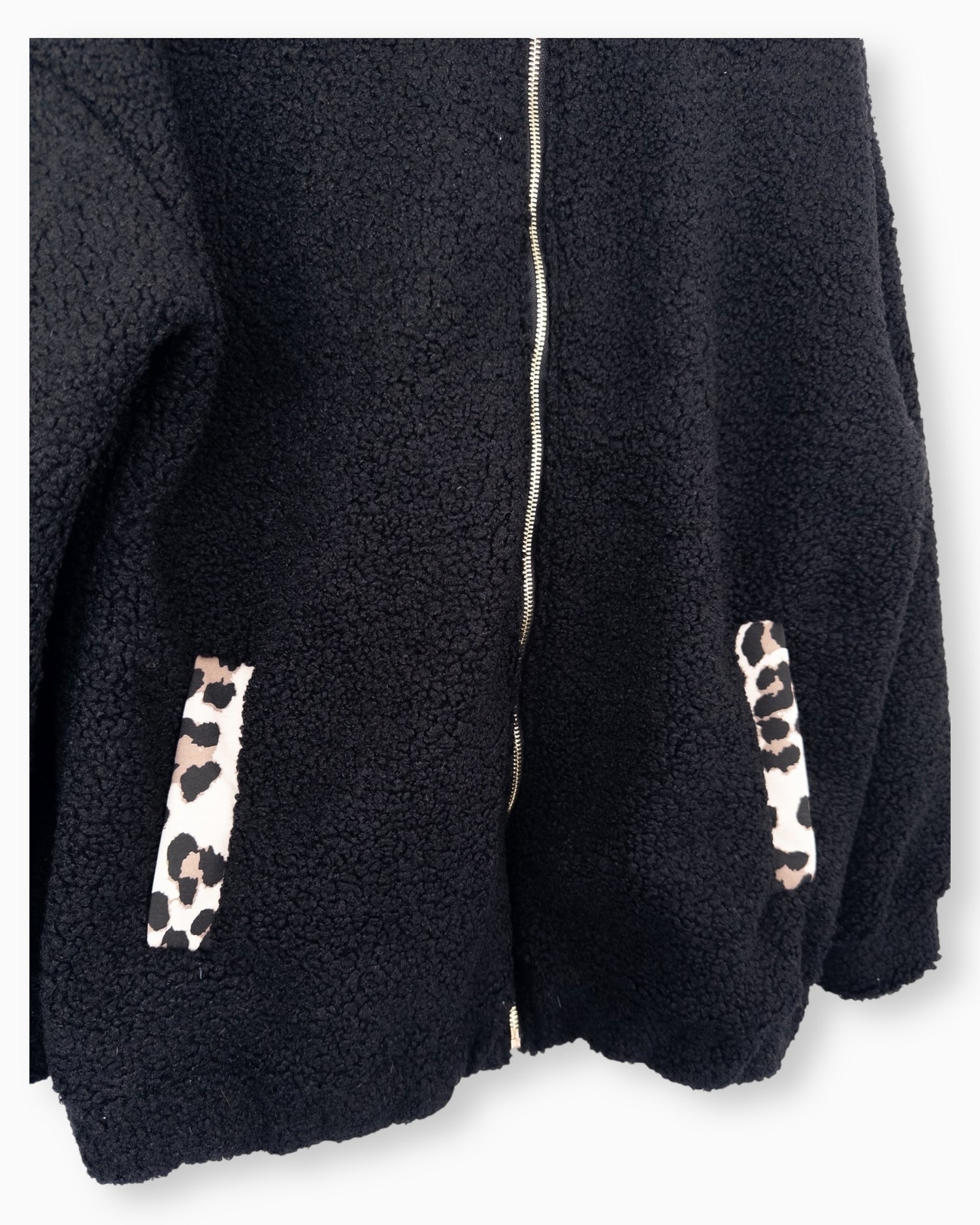 Teddy Jacke schwarz