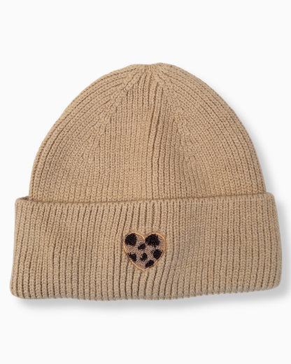 Mütze Leo Herz beige Gr. L