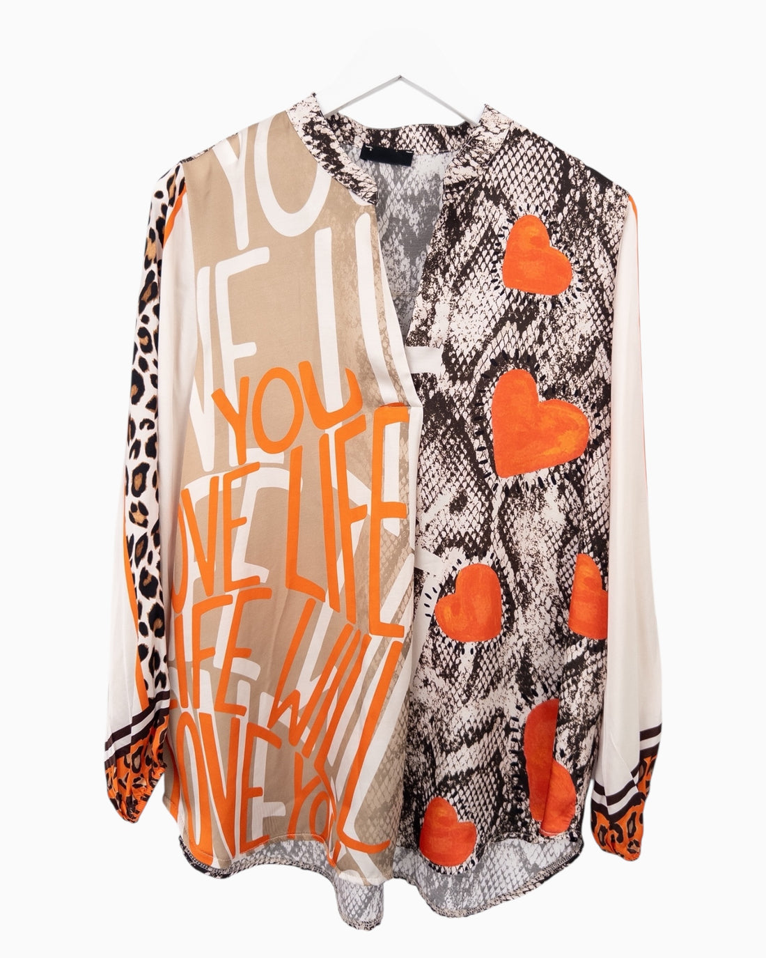 Bluse Love Wild beige orange