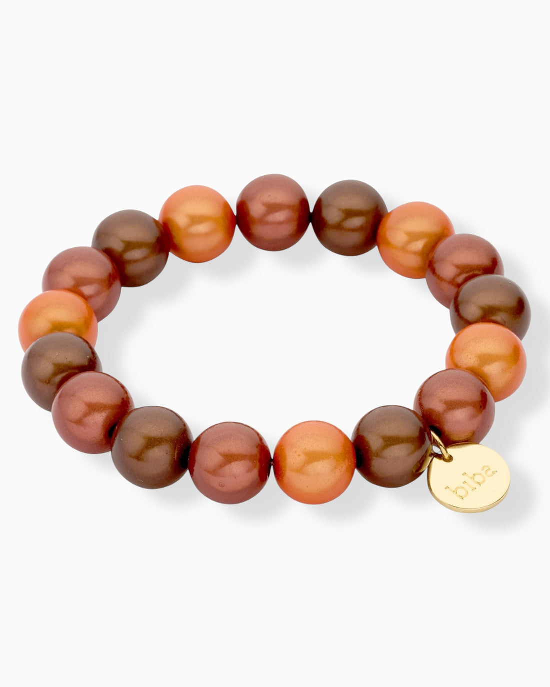 Perlenarmband Fiola braun orange