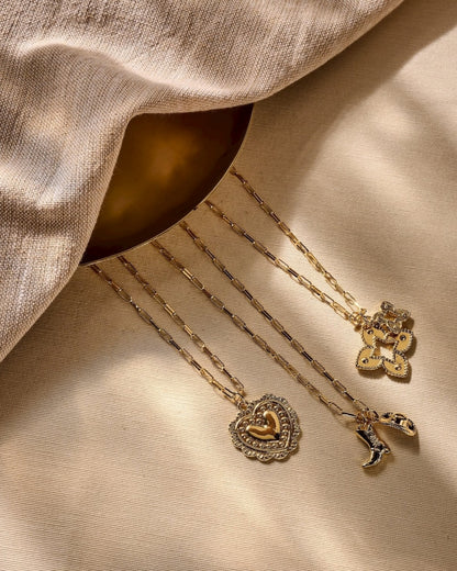 Kette Blume goldfarbig