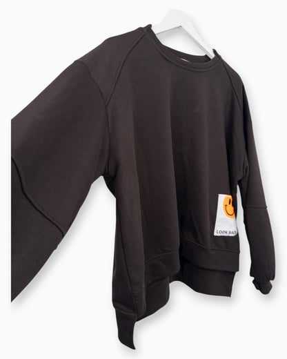 Oversize Sweatshirt Smiley dunkelbraun