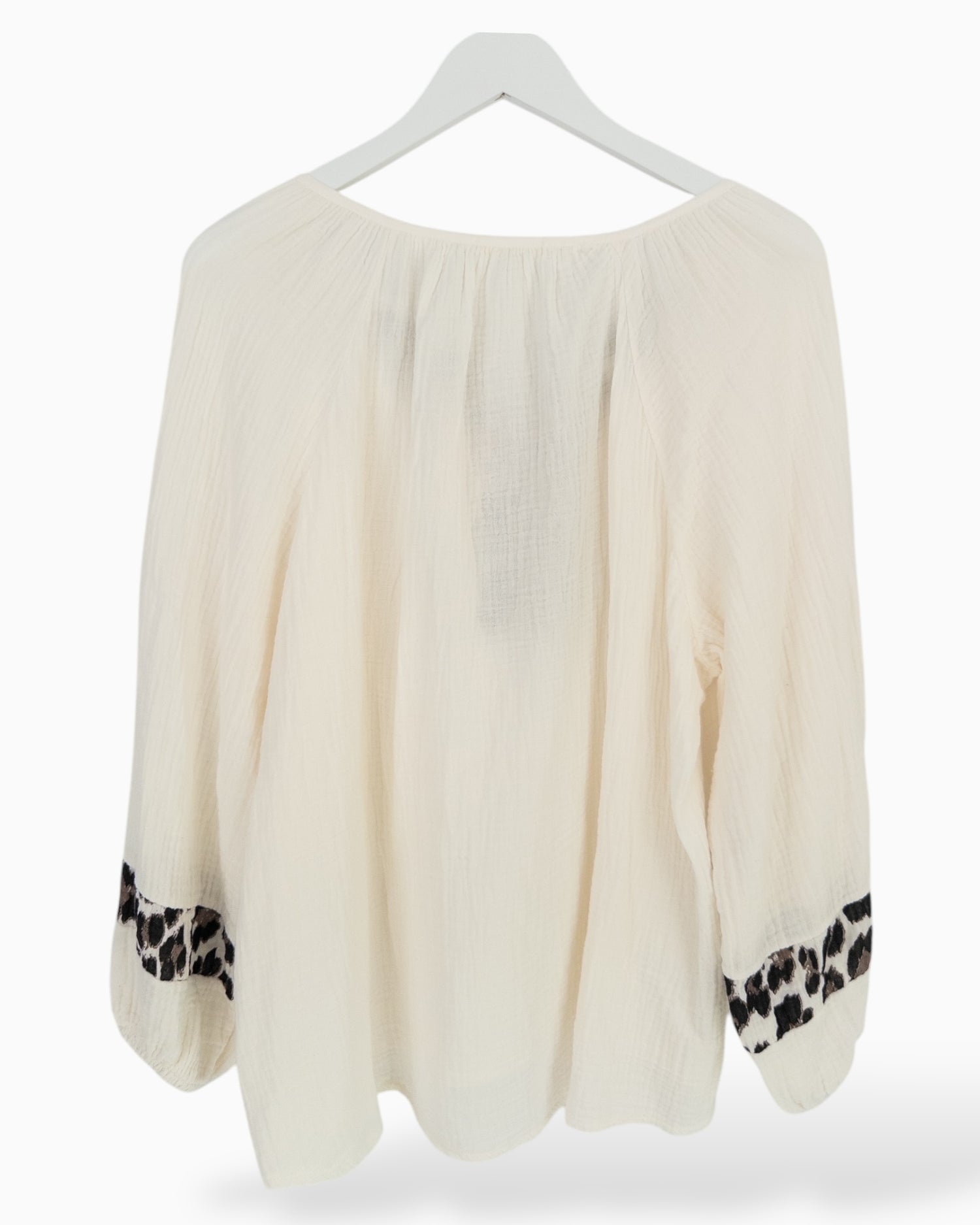 Leo Bluse Musselin creme