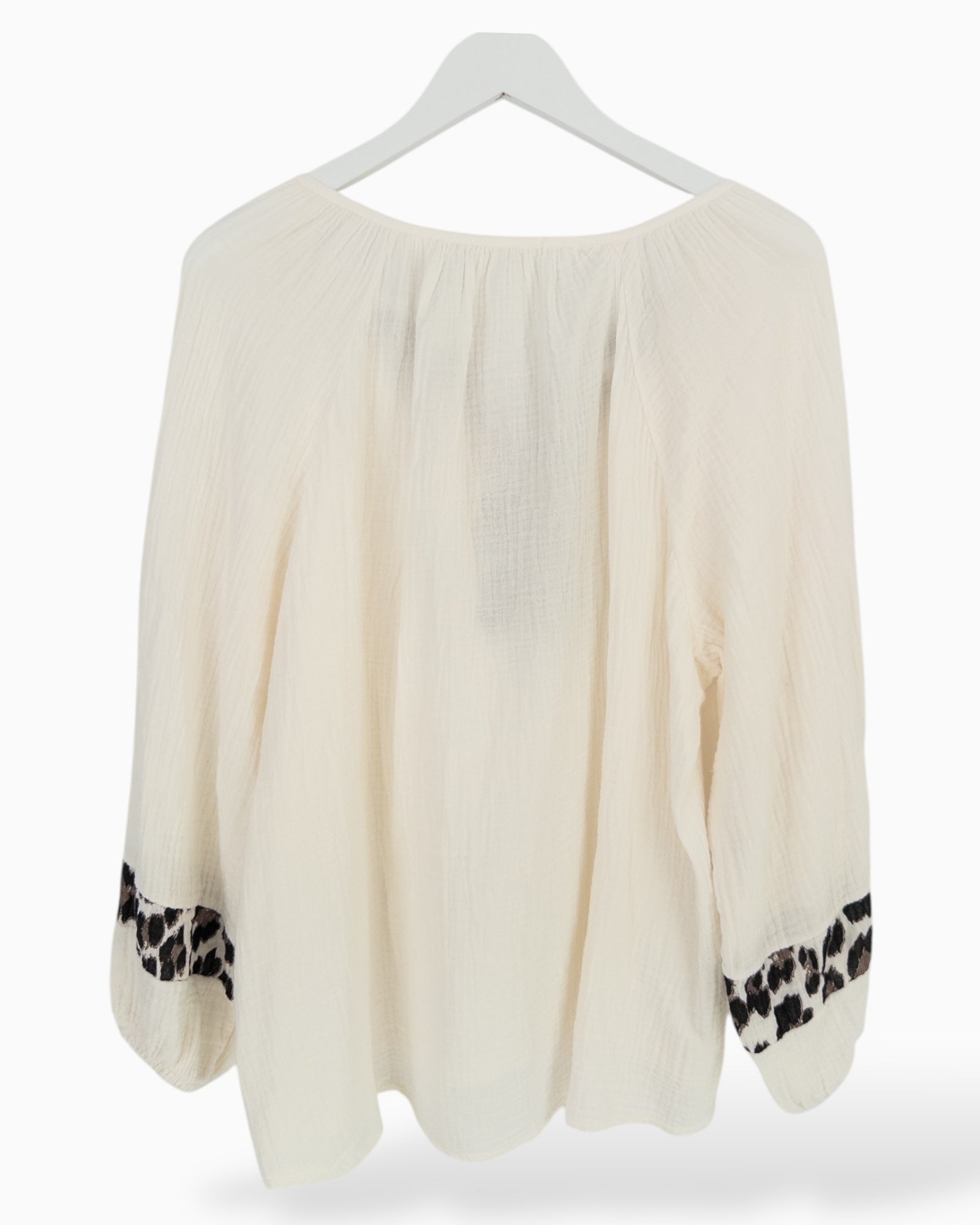Leo Bluse Musselin creme