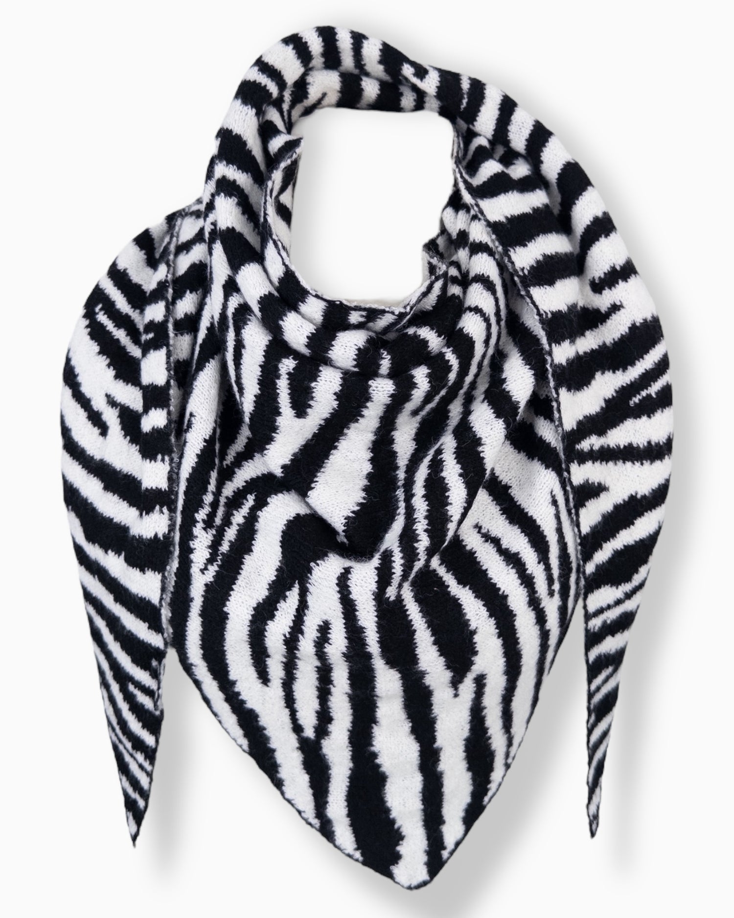 Zebra Dreieckstuch schwarz weiß