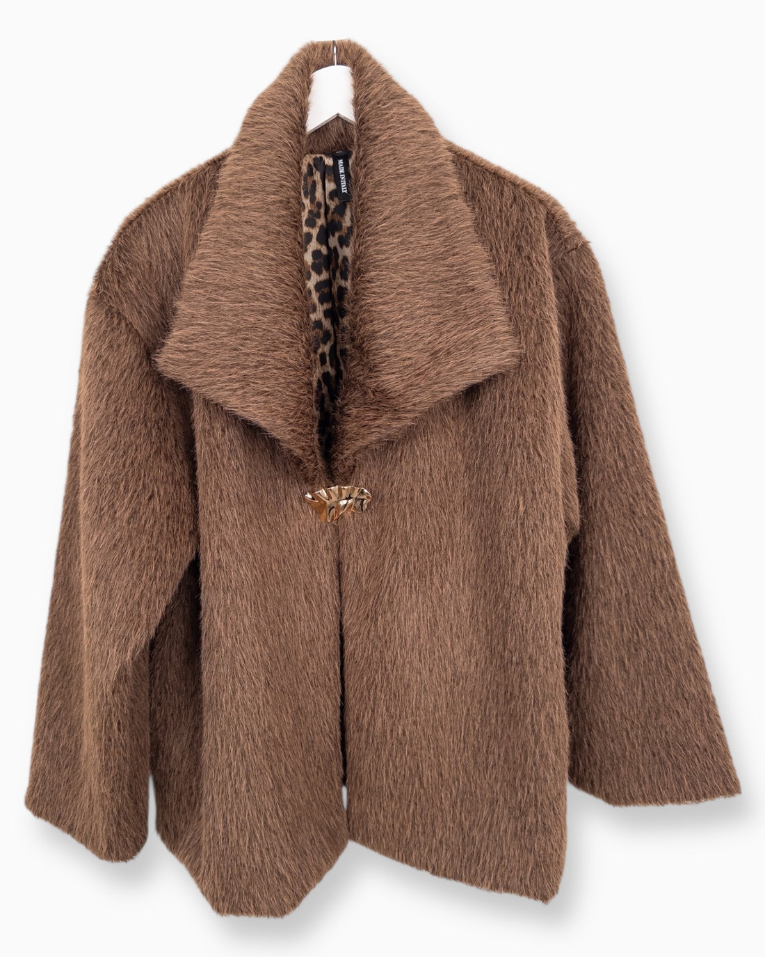 Kurze Jacke Kunstpelz braun