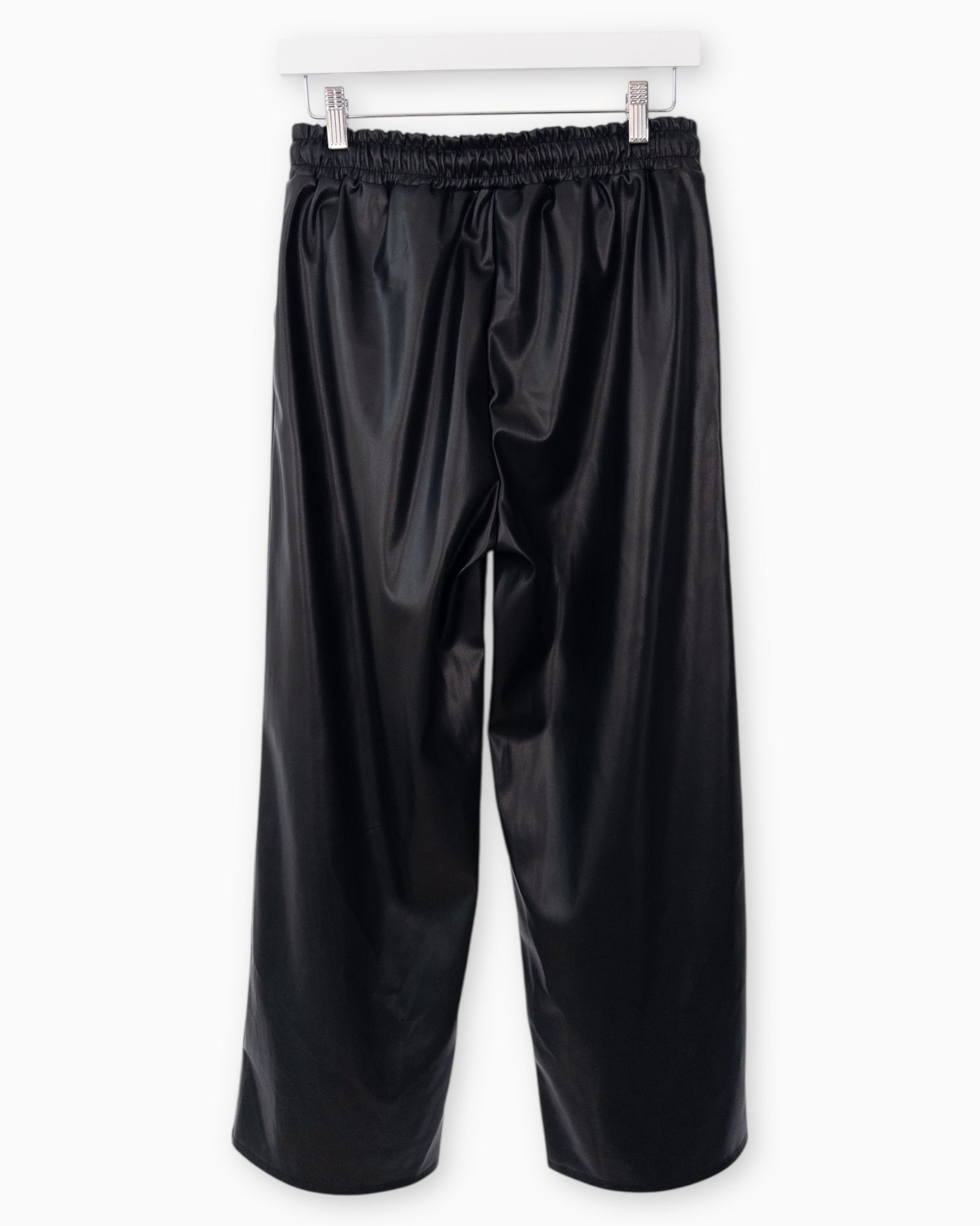 Hose in Lederoptik schwarz