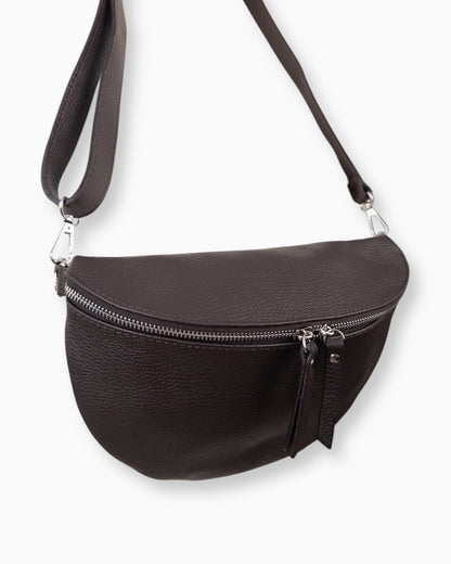 Umhängetasche Leder schoko