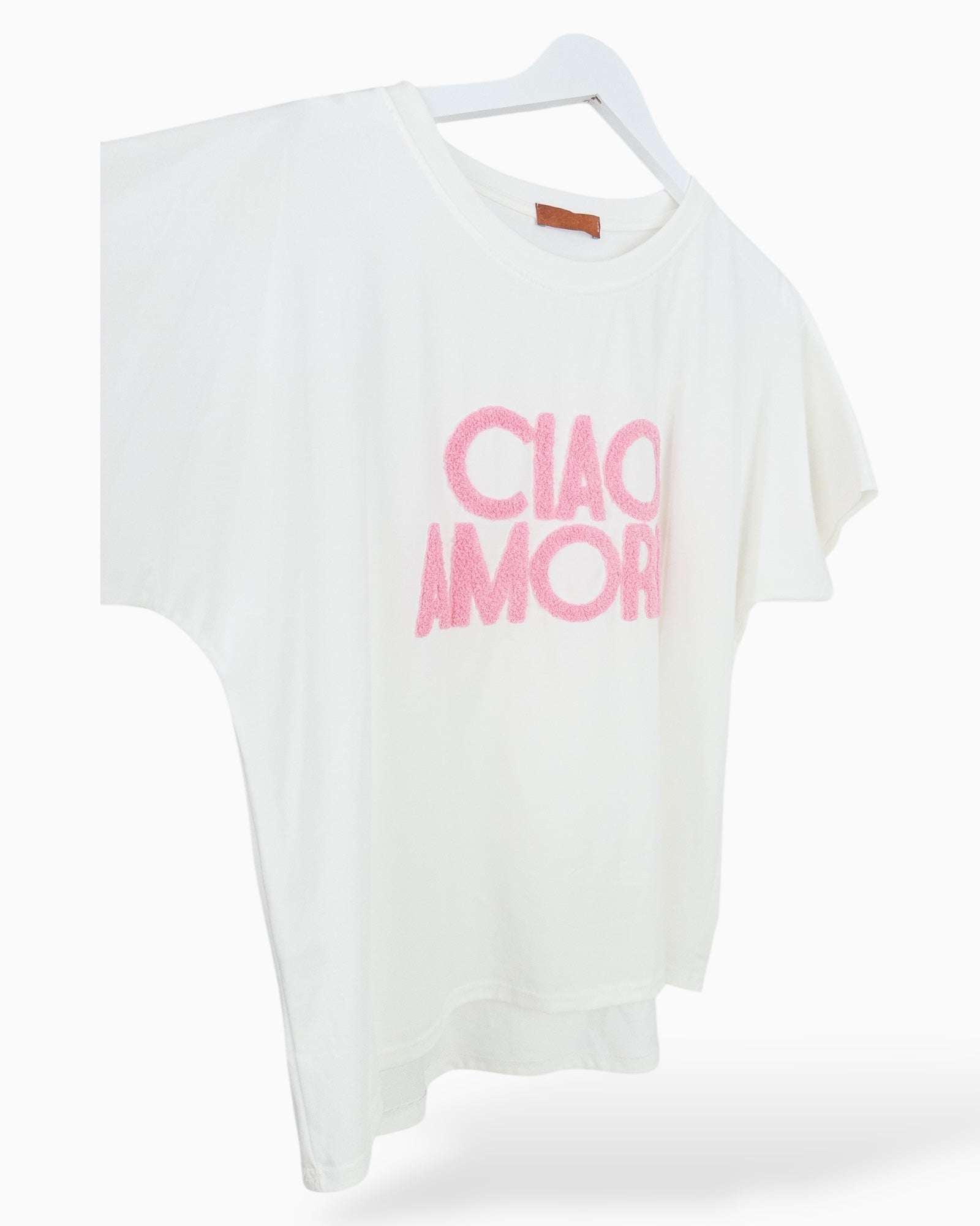 Shirt Ciao Amore weiß rosa