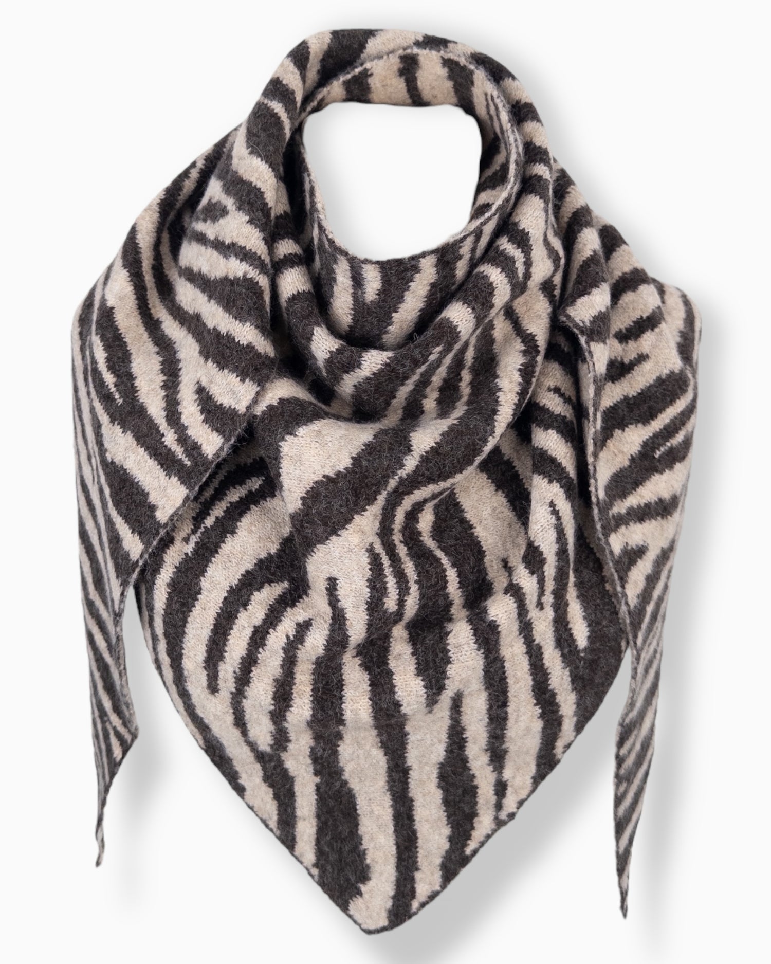 Zebra Dreieckstuch coffee beige