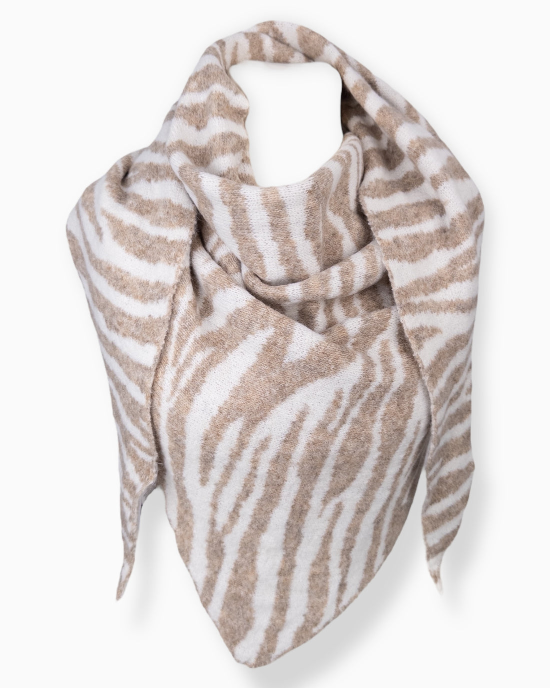 Zebra Dreieckstuch creme beige