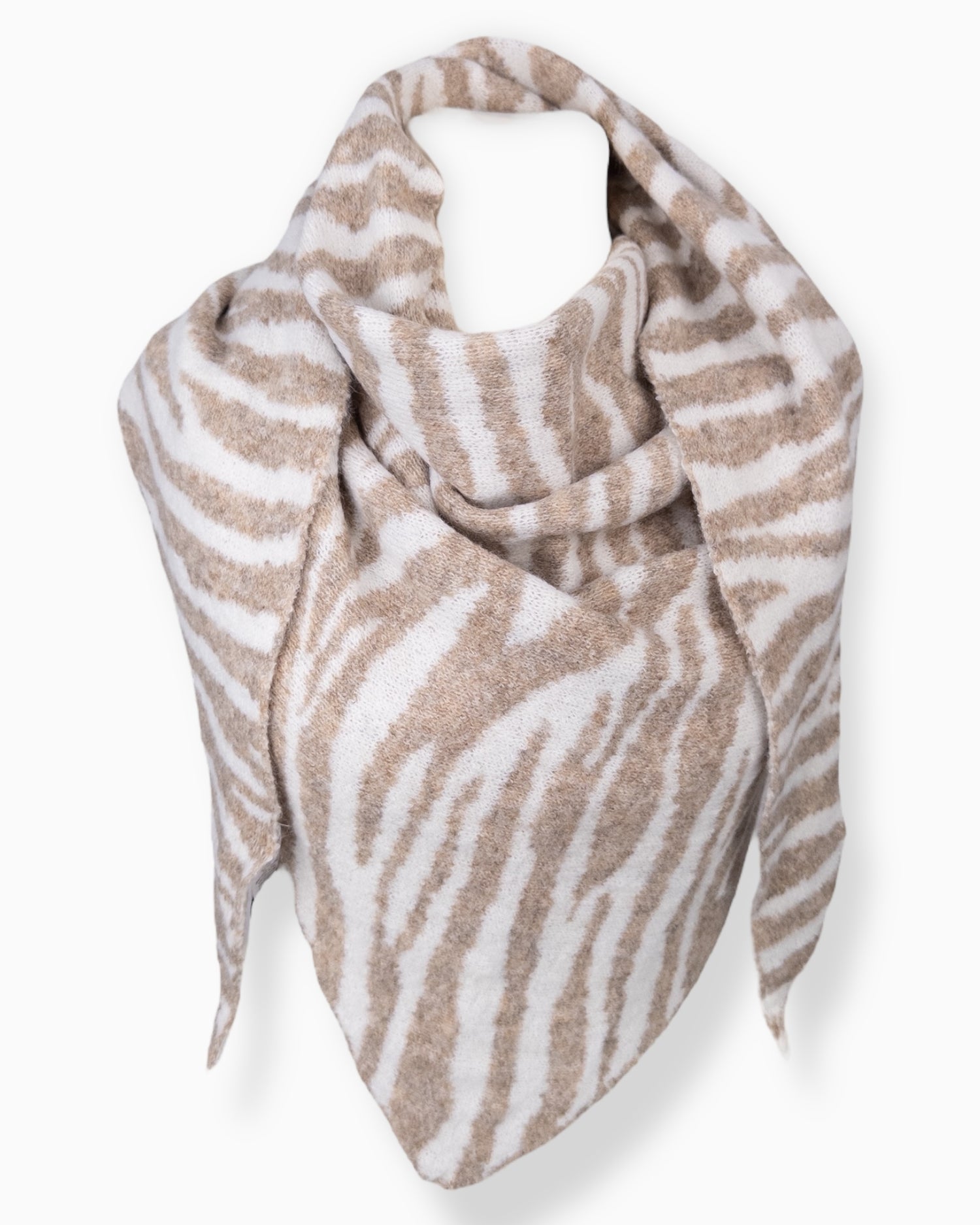 Zebra Dreieckstuch creme beige
