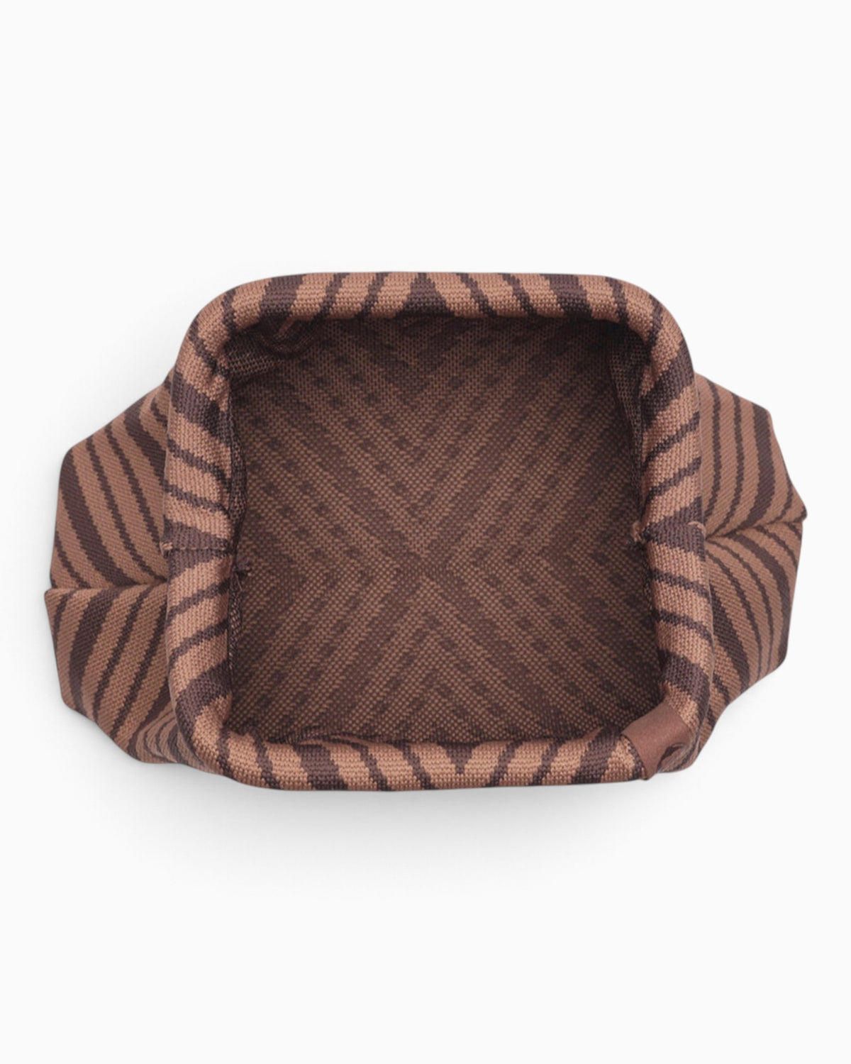 Kosmetiktasche Emma LOT83 mit V-Muster braun
