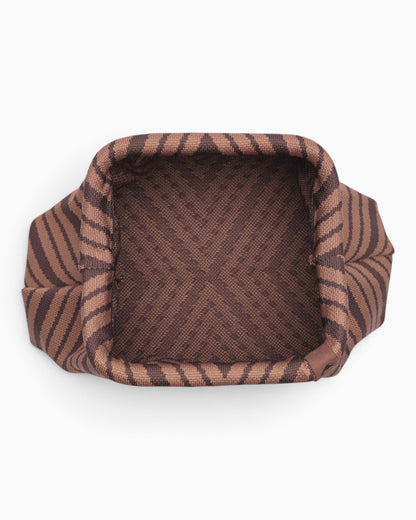 Kosmetiktasche Emma LOT83 mit V-Muster braun