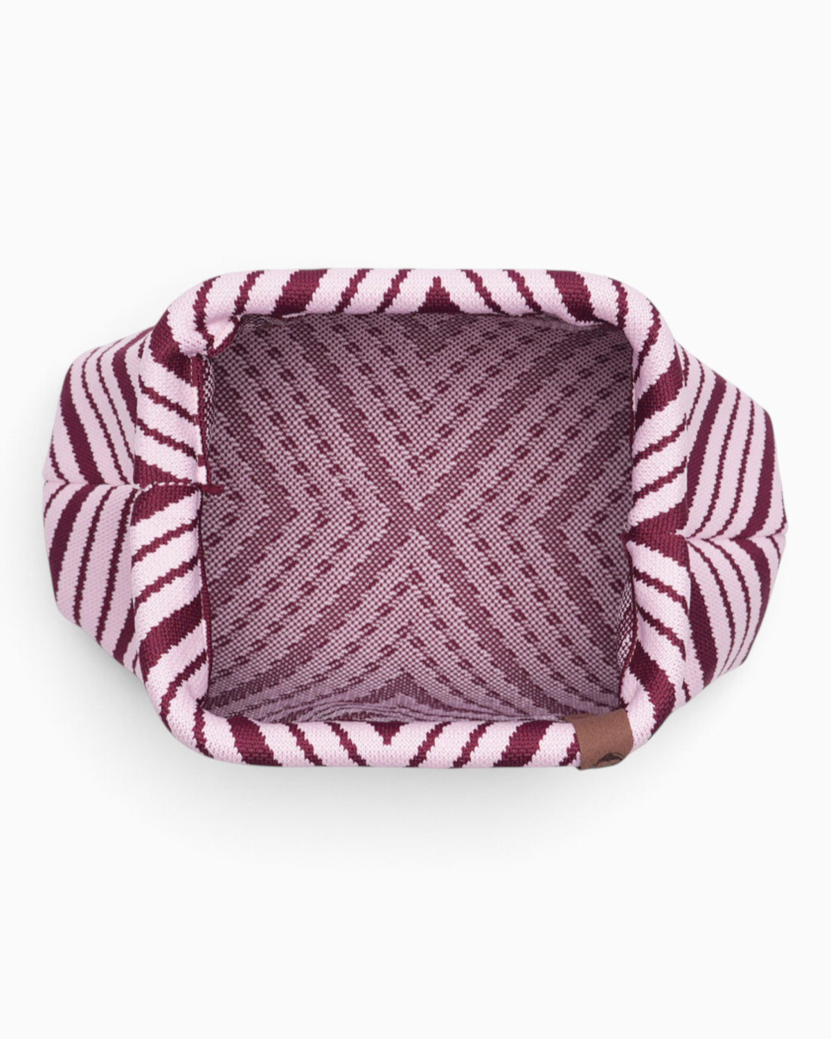 Kosmetiktasche Emma LOT83 mit V-Muster weinrot rosa