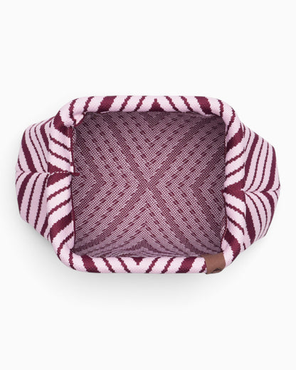 Kosmetiktasche Emma LOT83 mit V-Muster weinrot rosa