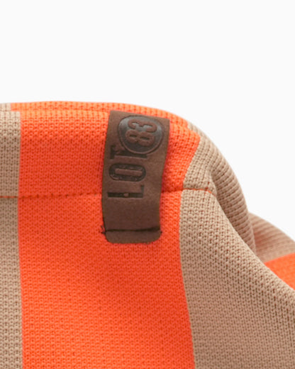 Kosmetiktasche Emma mit Streifen orange beige