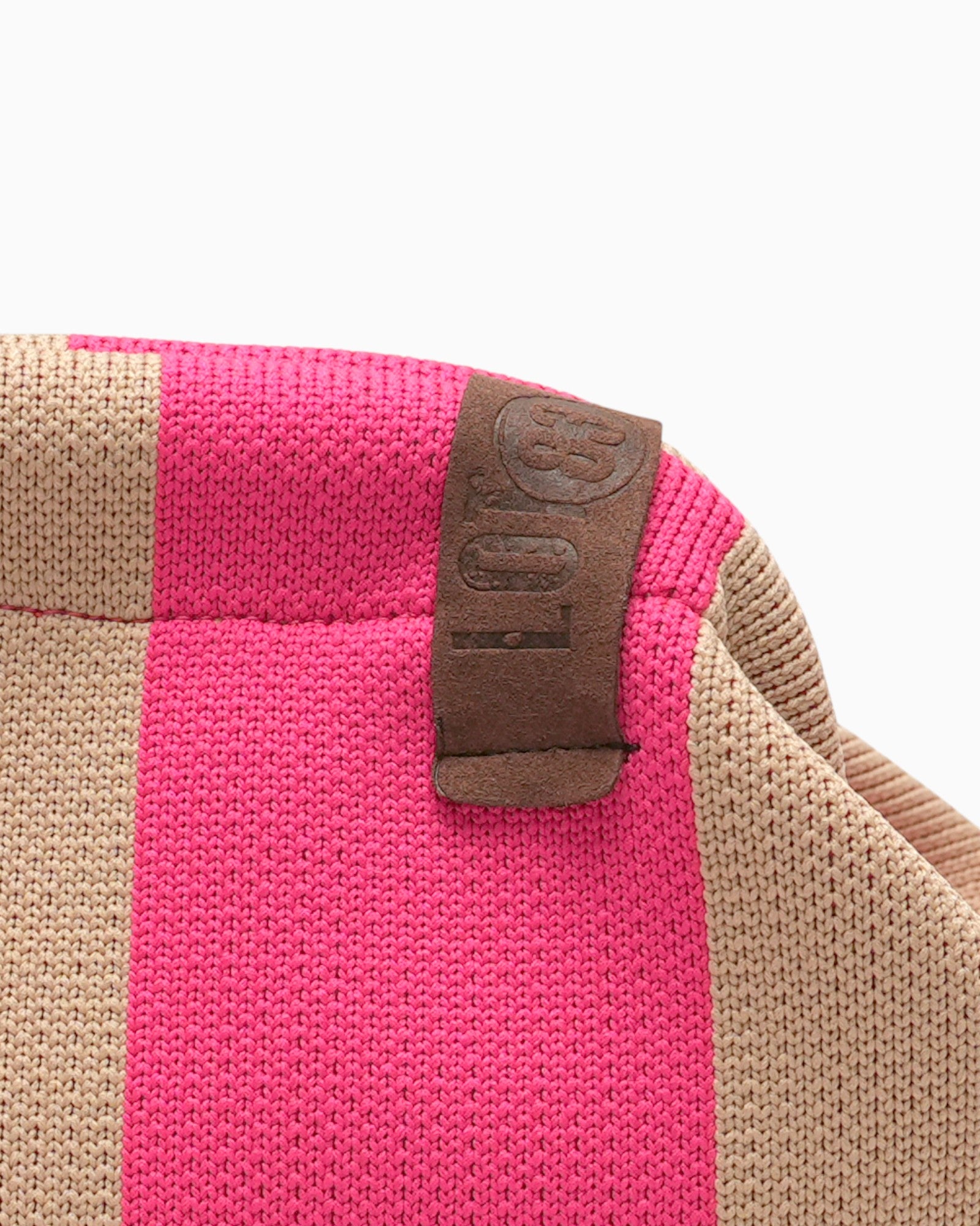 Kosmetiktasche Emma mit Streifen pink beige