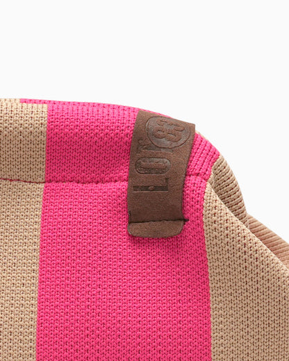 Kosmetiktasche Emma mit Streifen pink beige