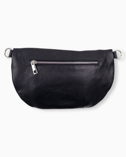 Umhängetasche Leder schwarz