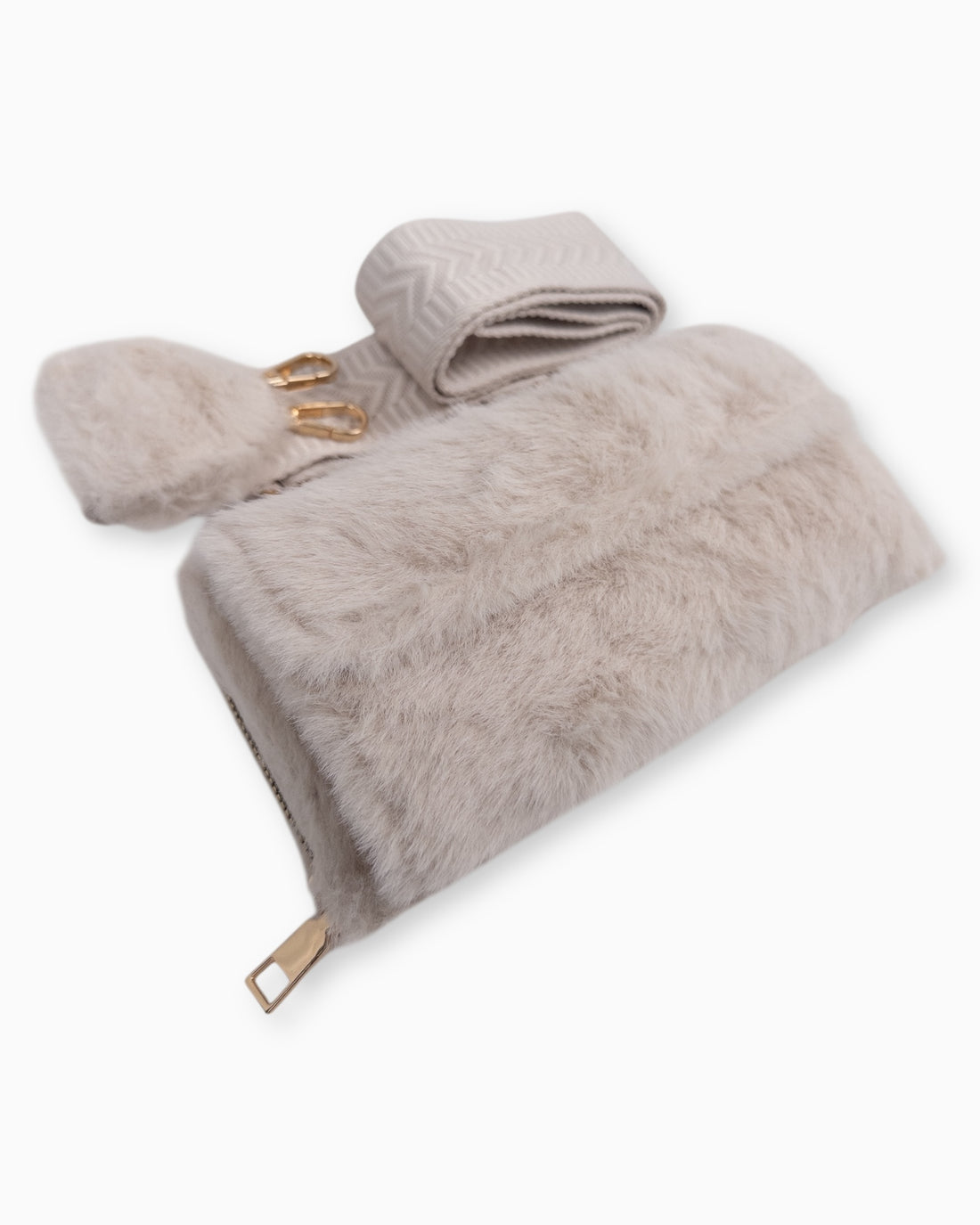 Handytasche Plüsch creme