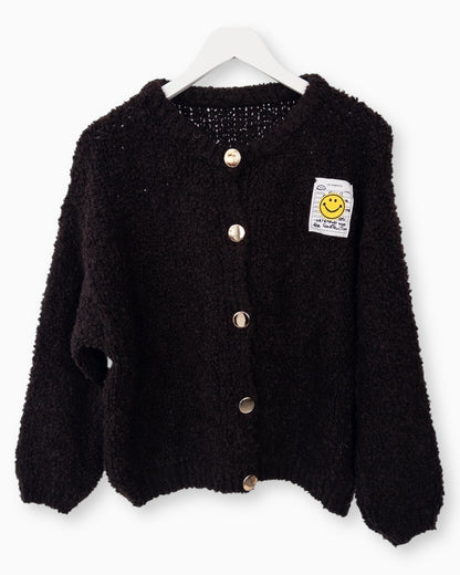 Strickjacke Smile dunkelbraun