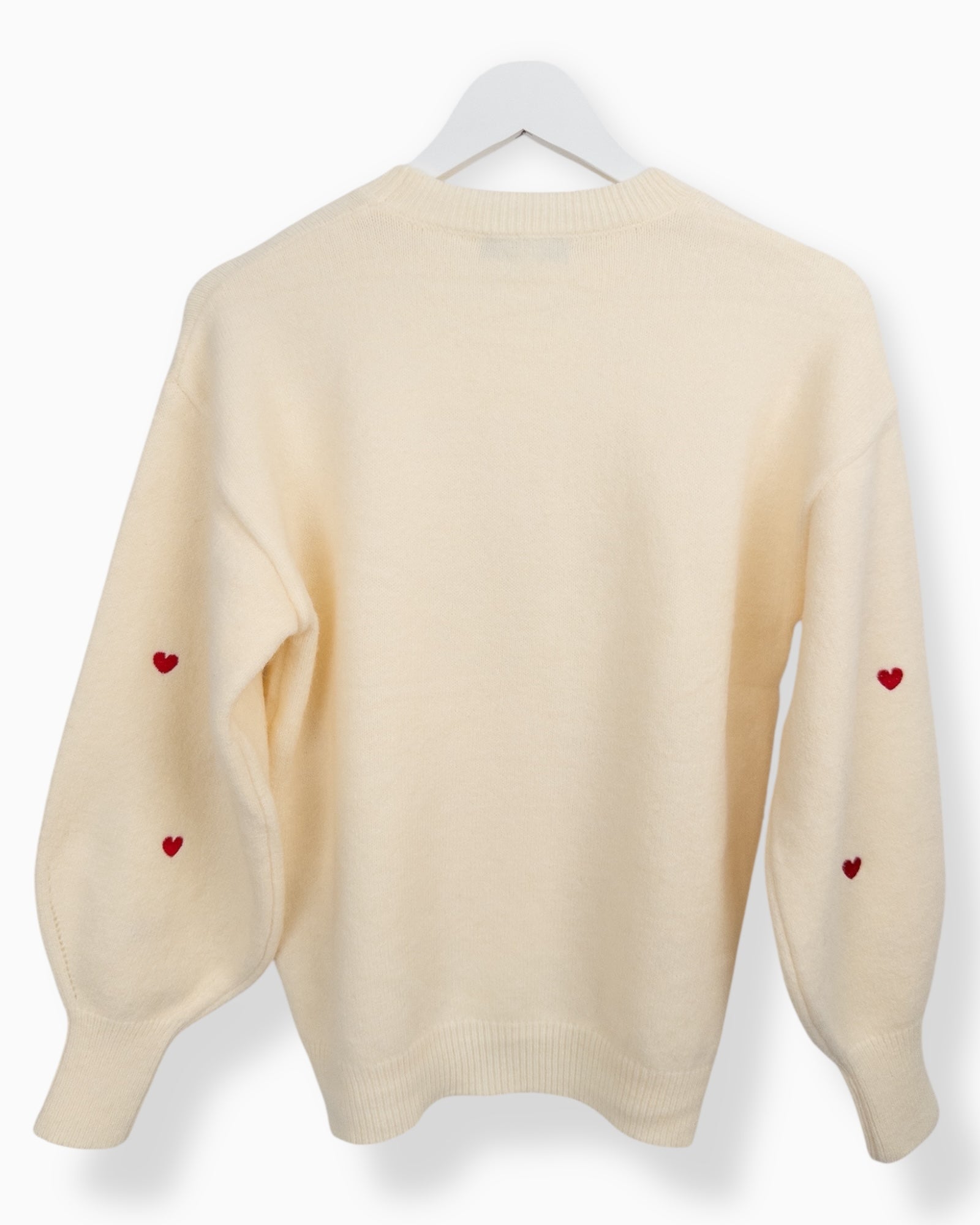 Pullover Herz creme