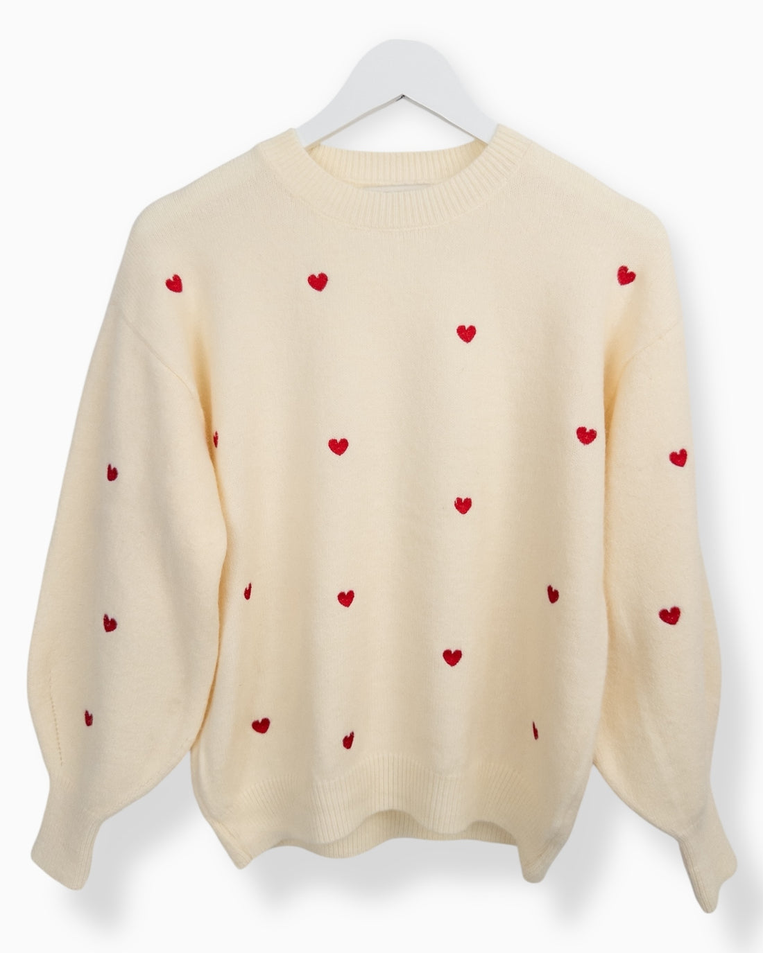 Pullover Herz creme