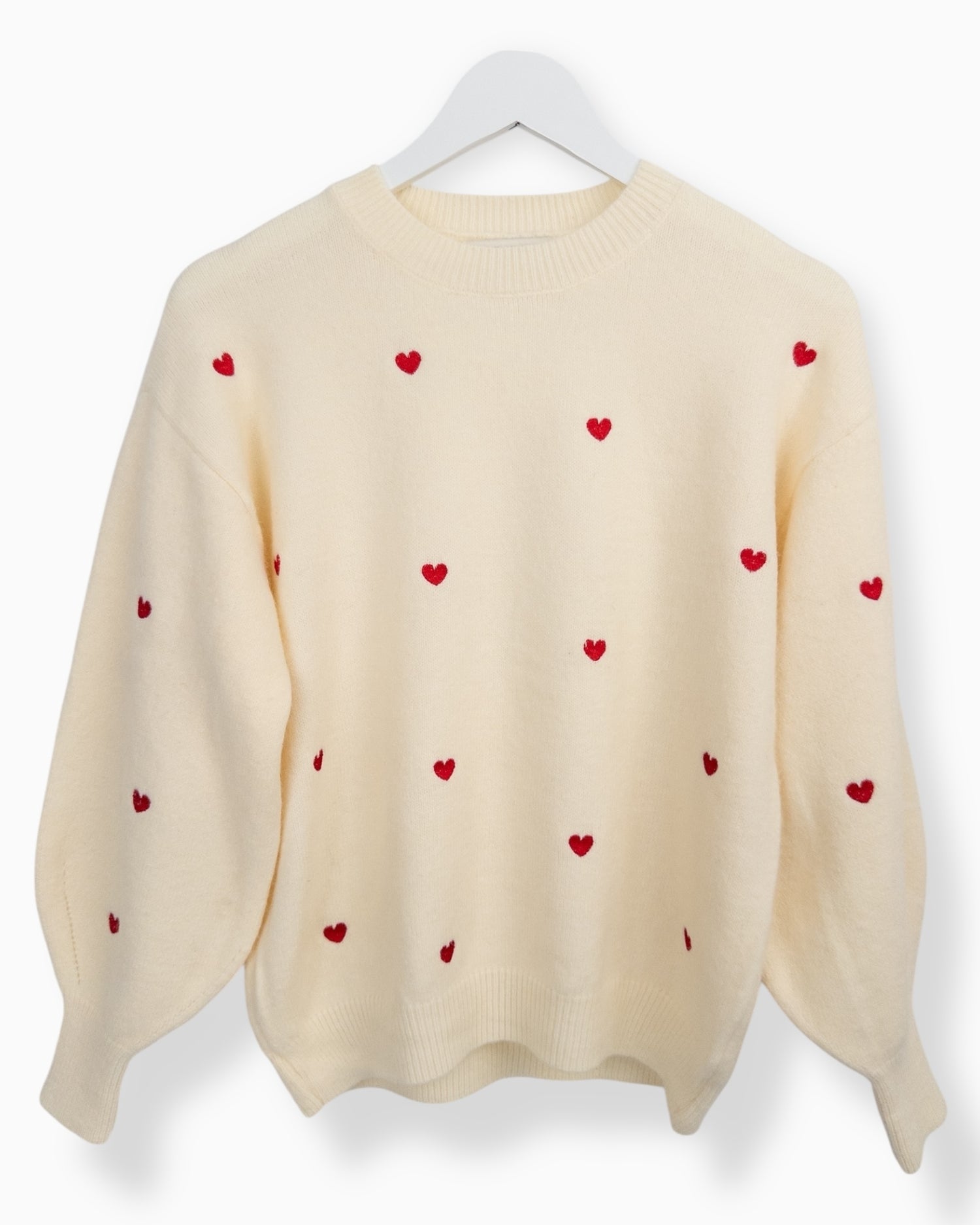 Pullover Herz creme