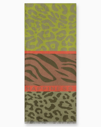 Leo Schal Wild Vibes grün oliv