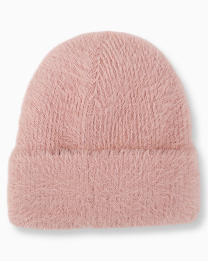 Flauschige Mütze rosa