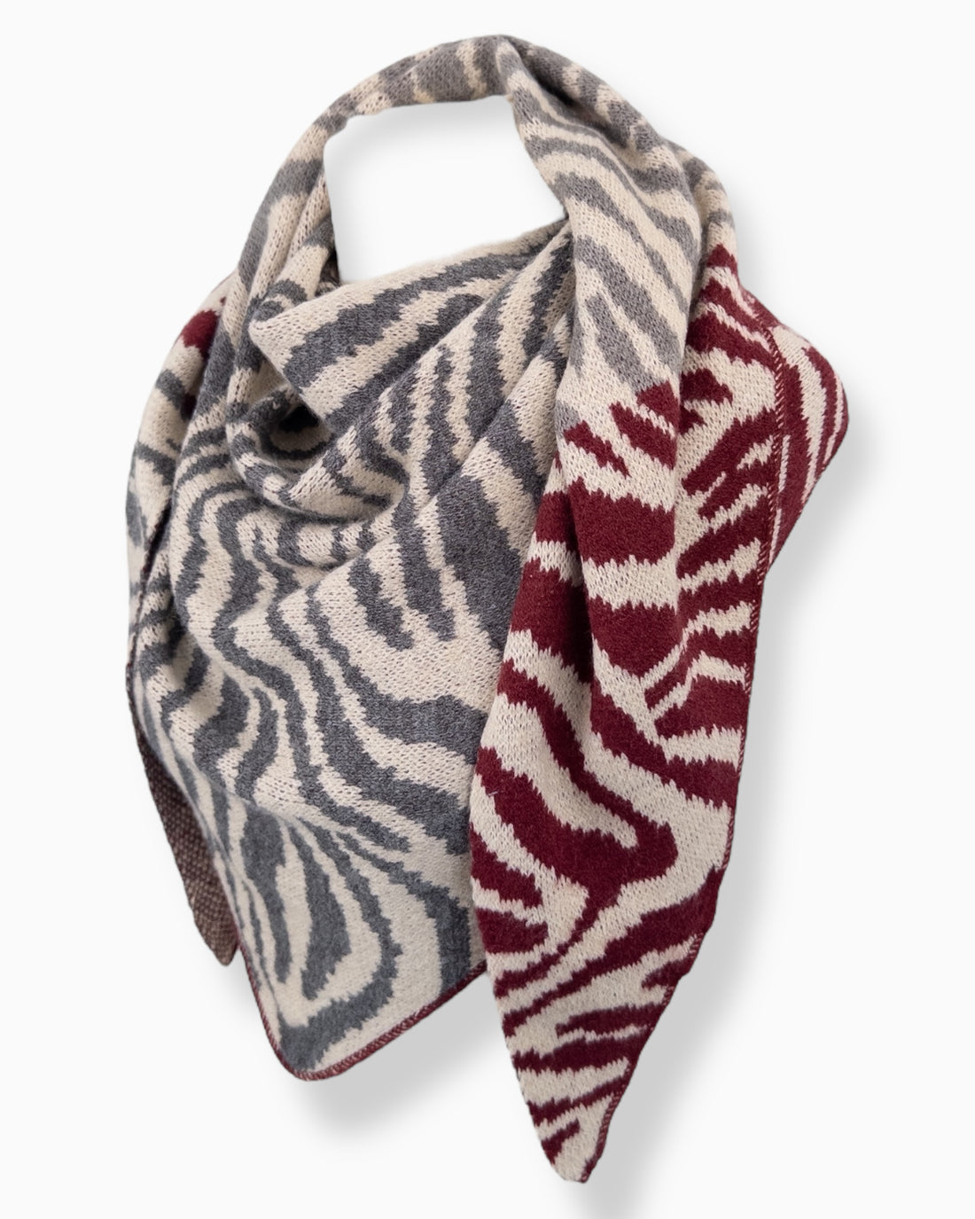 Dreieckstuch Zebra grau creme