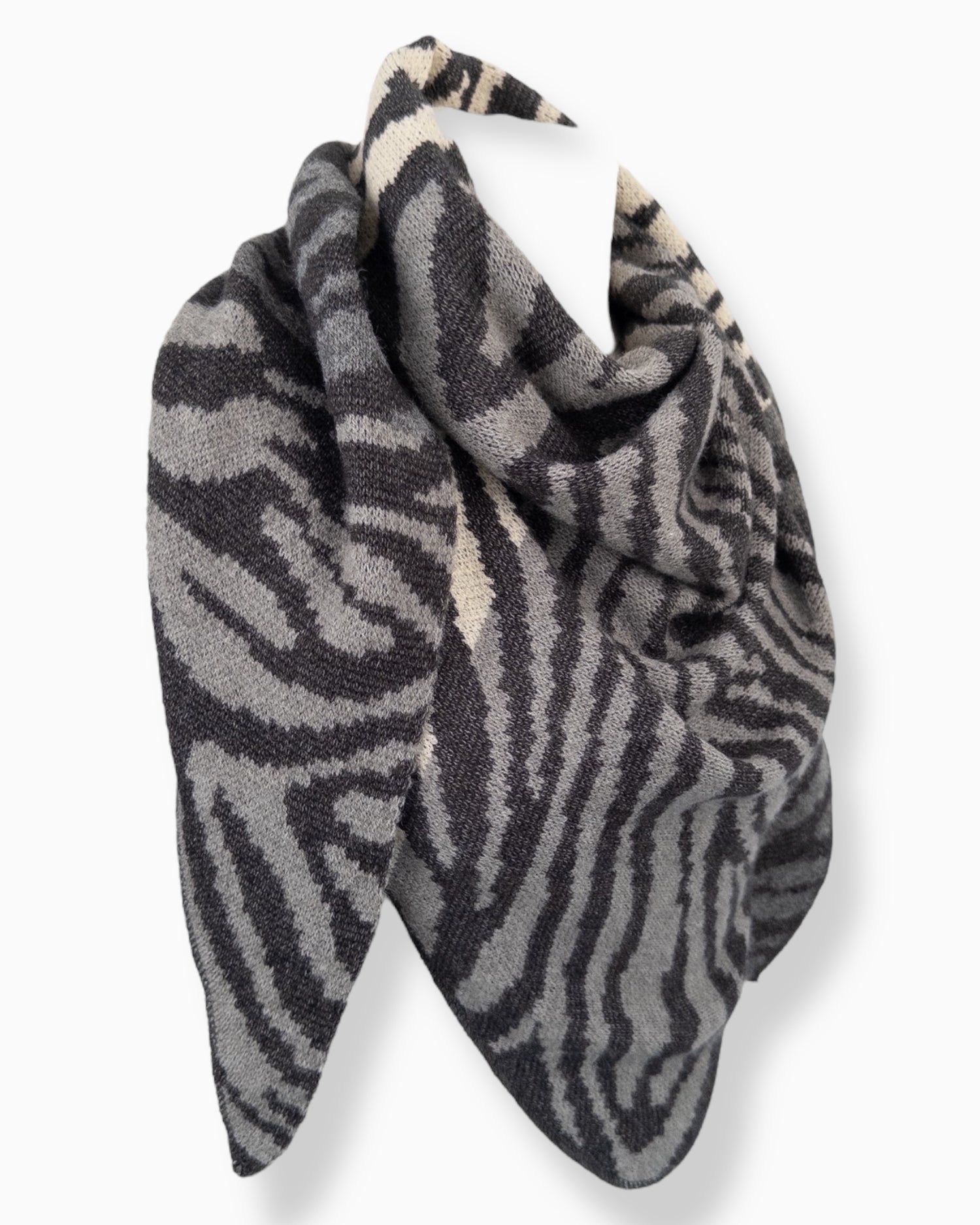 Dreieckstuch Zebra grau