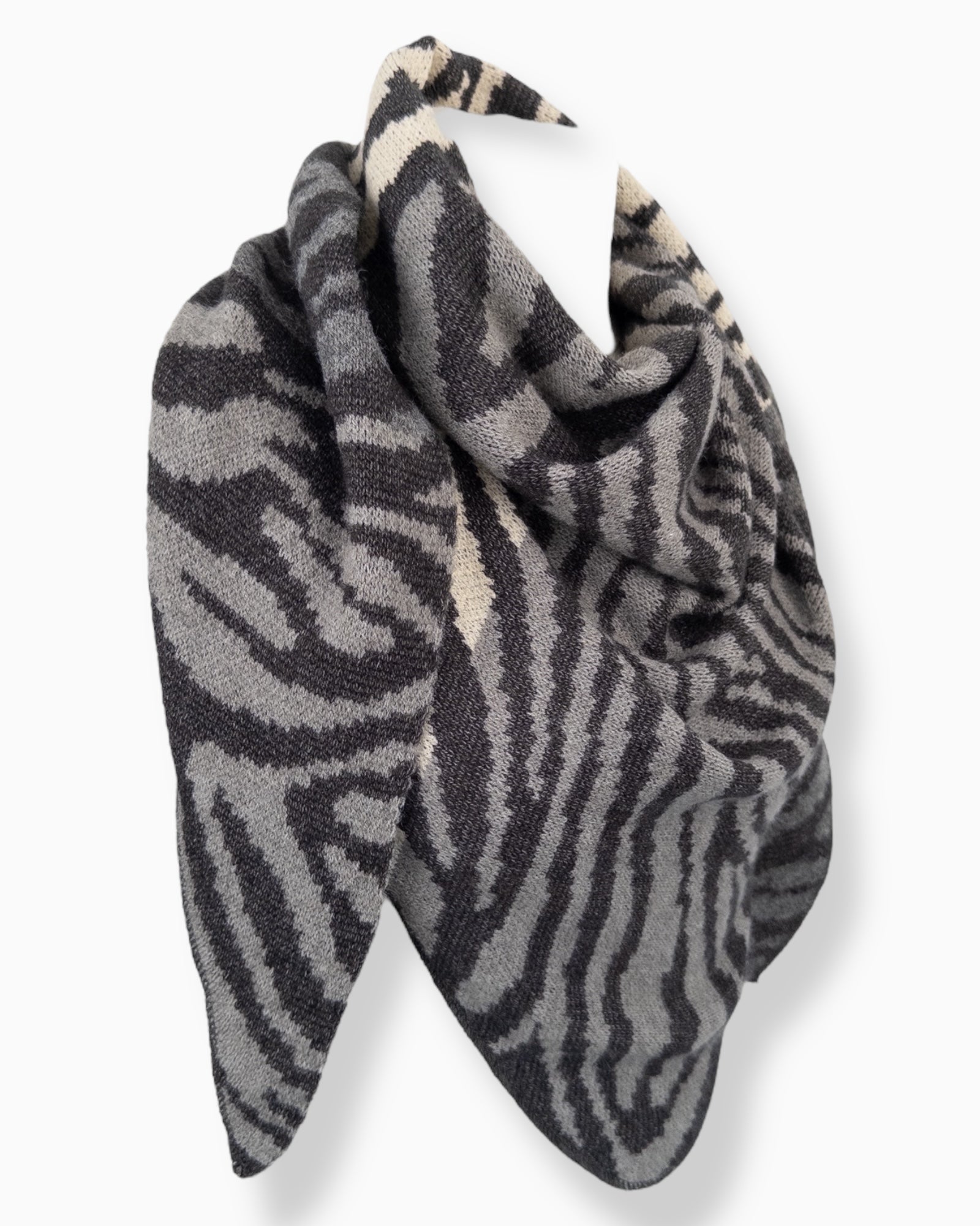 Dreieckstuch Zebra grau