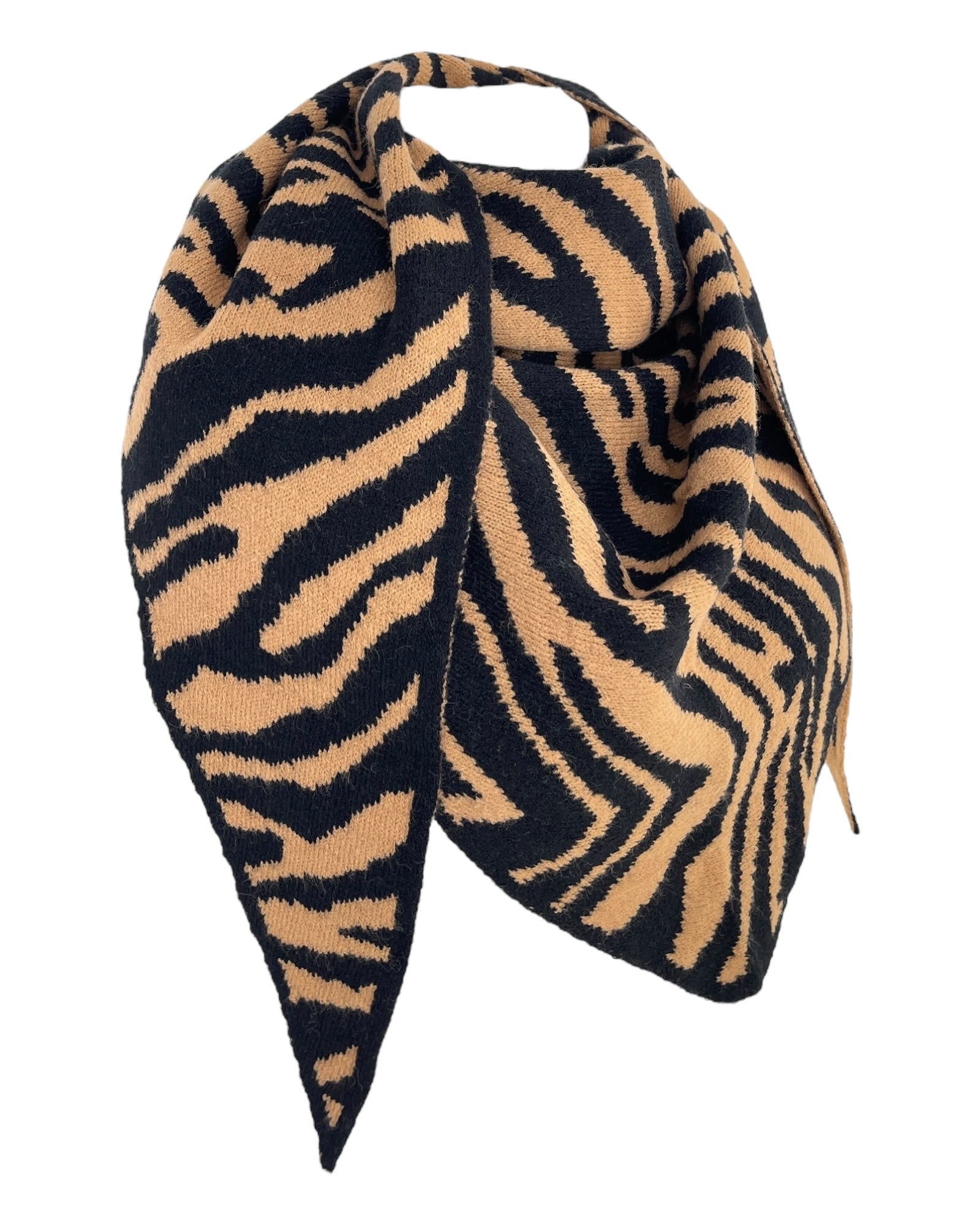 Dreieckstuch Zebra schwarz braun