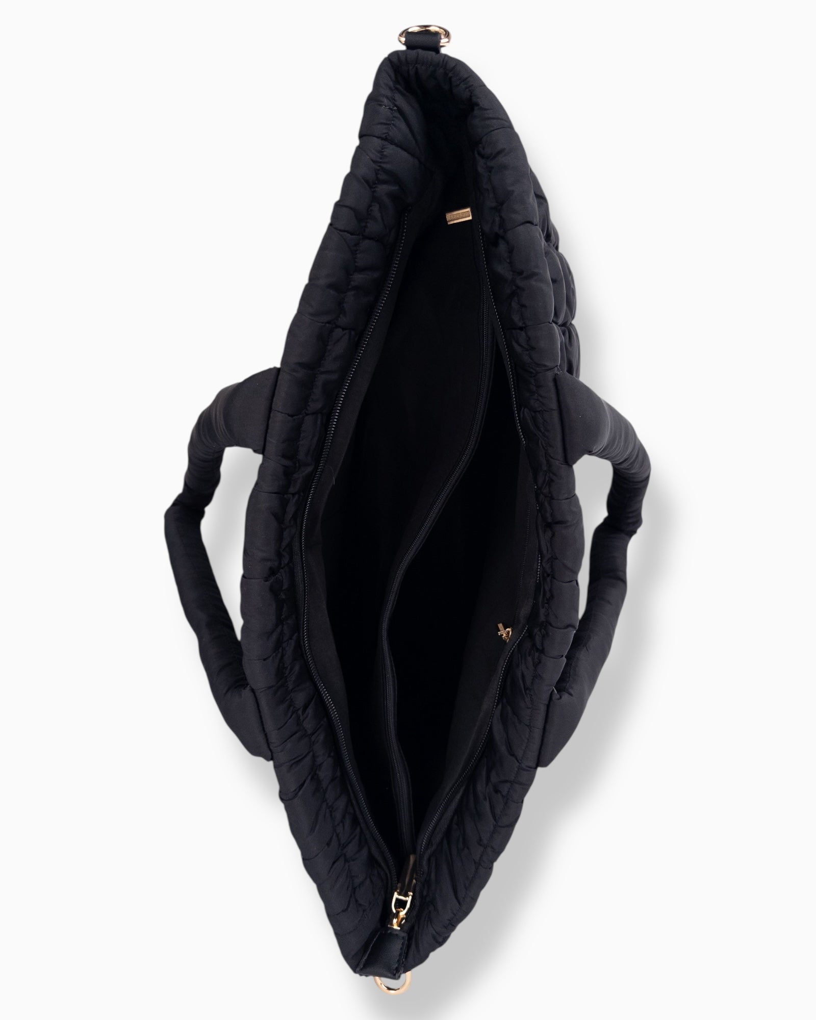 Gesteppter Shopper schwarz