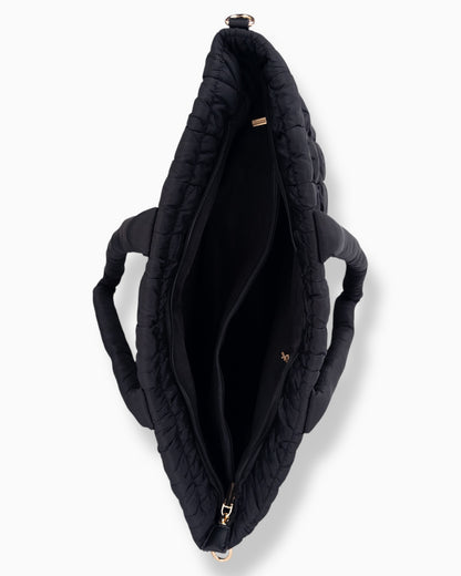 Gesteppter Shopper schwarz