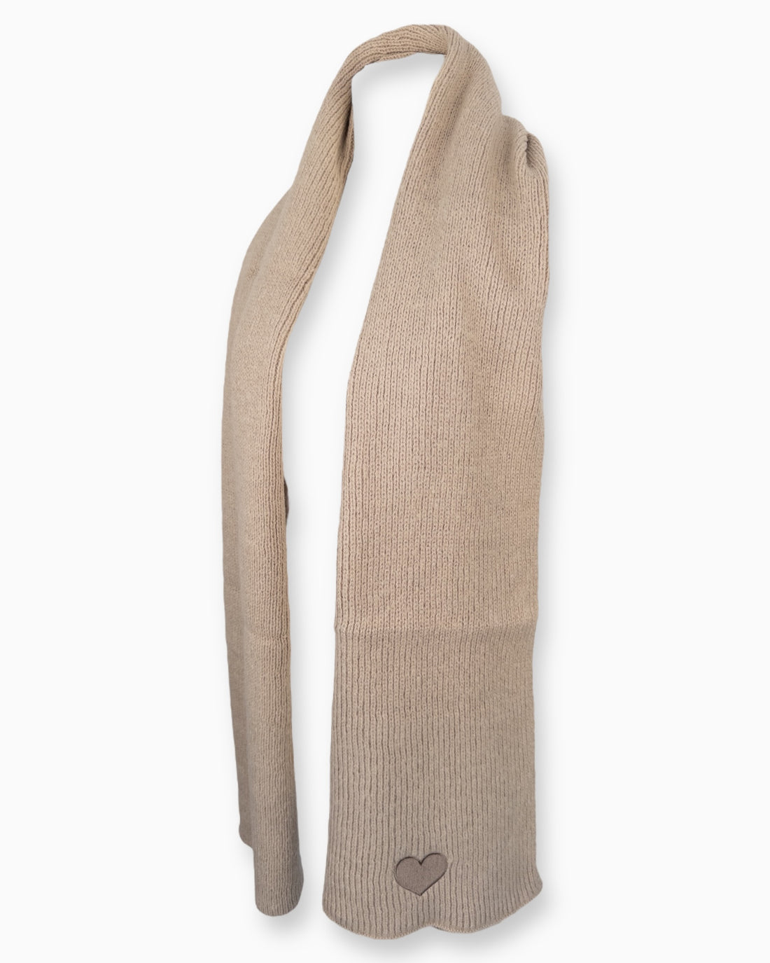 Herz Schal beige