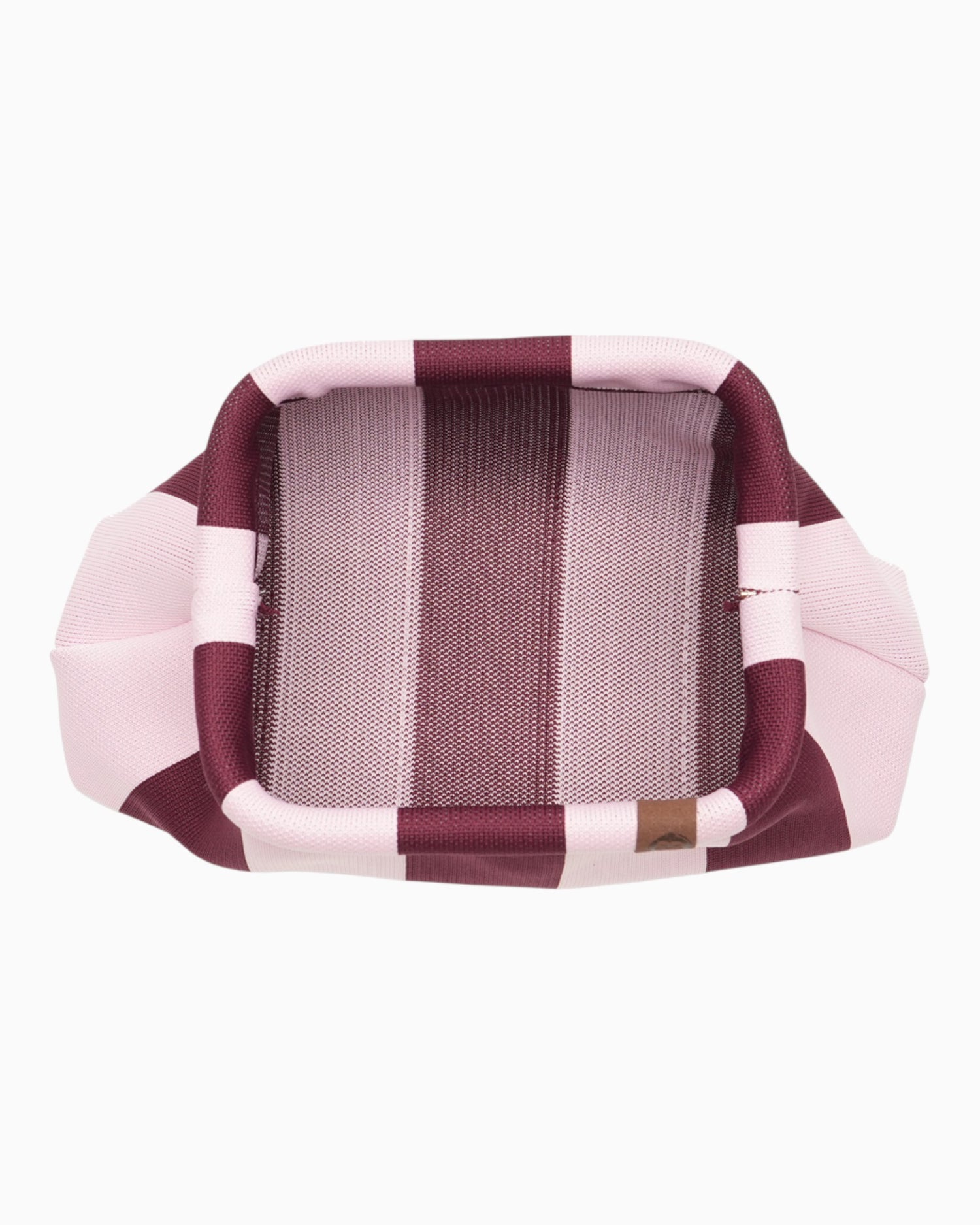 Kosmetiktasche Emma mit Streifen weinrot rosa