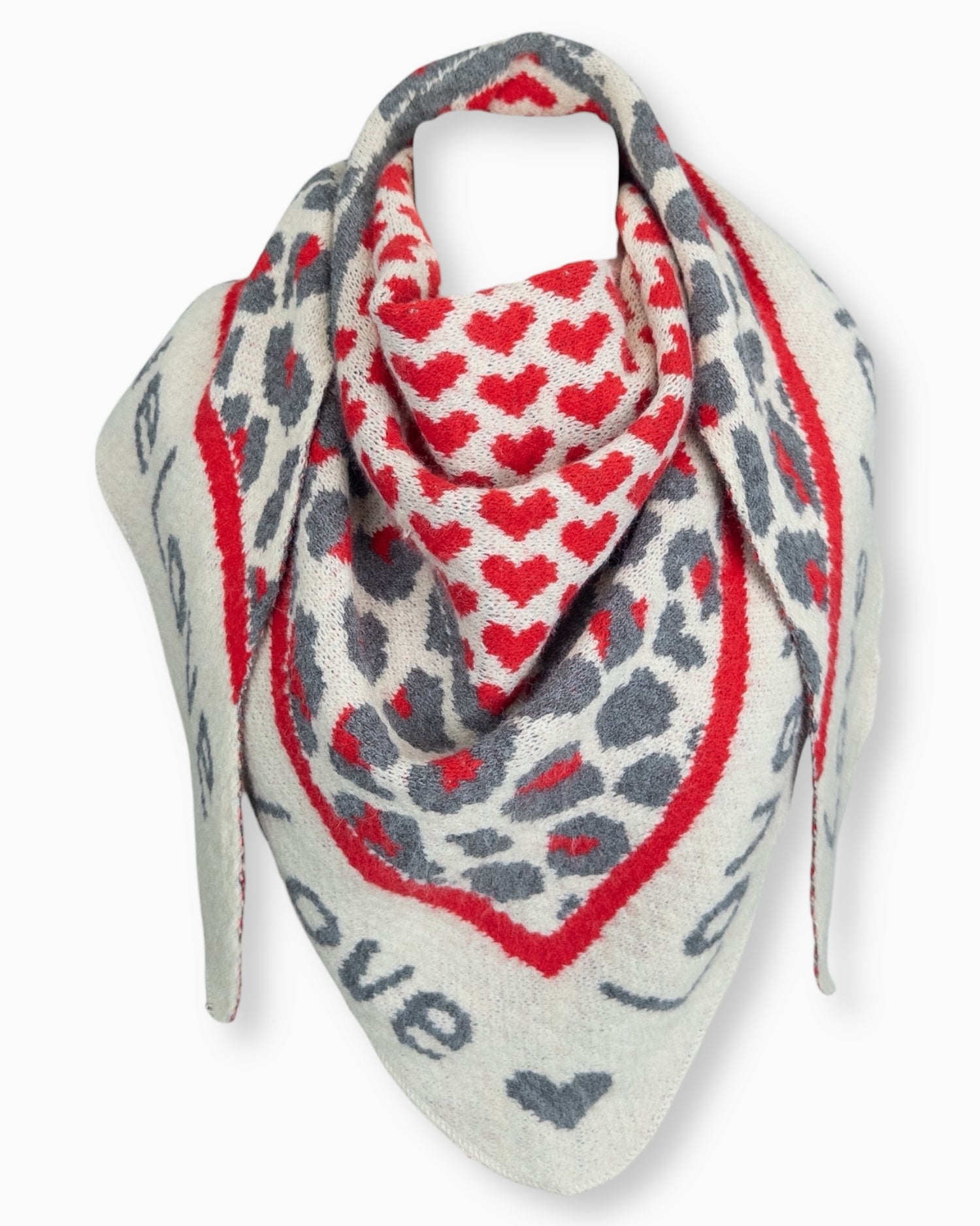 Dreieckstuch Love is Love sand rot