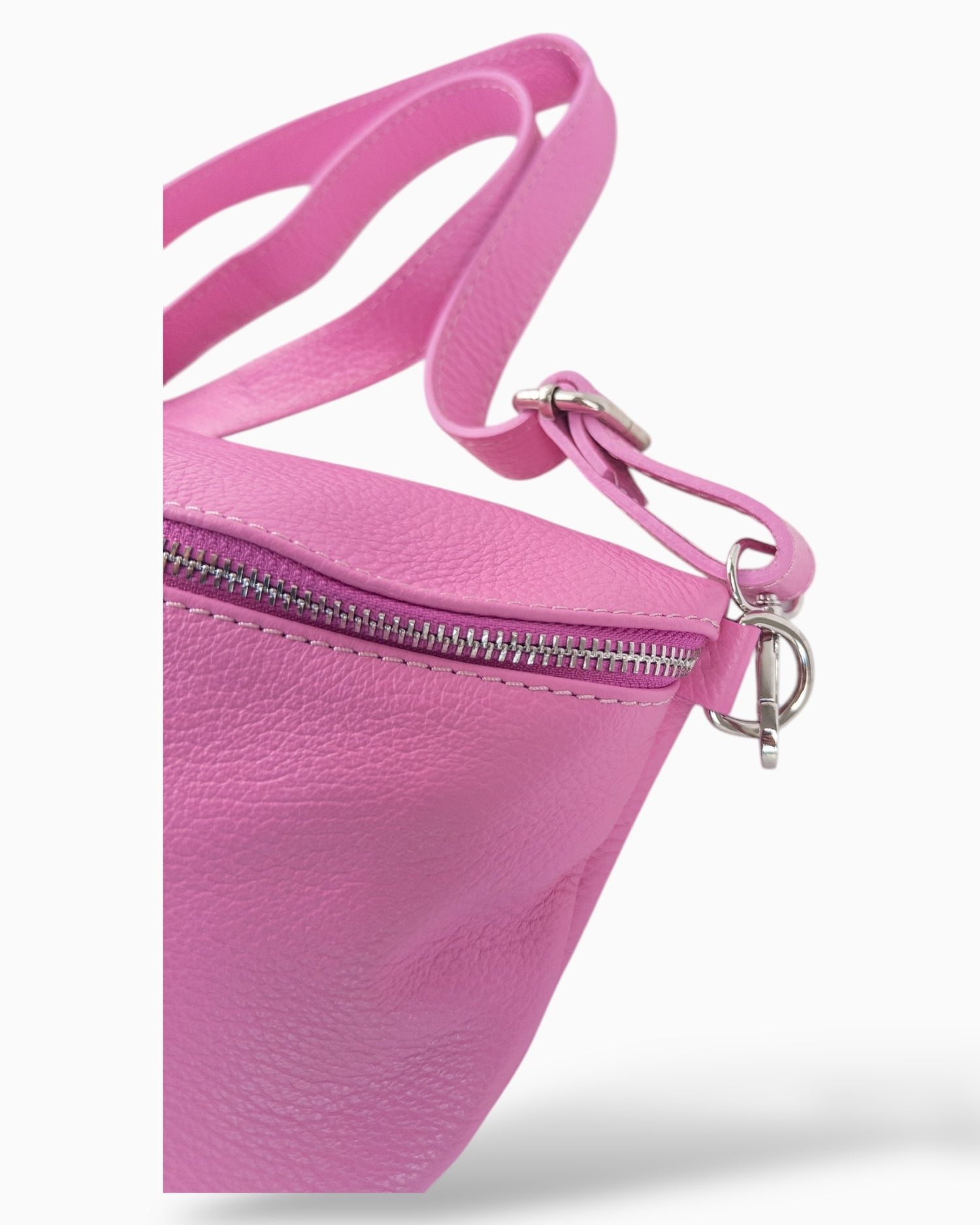 Umhängetasche Leder pink