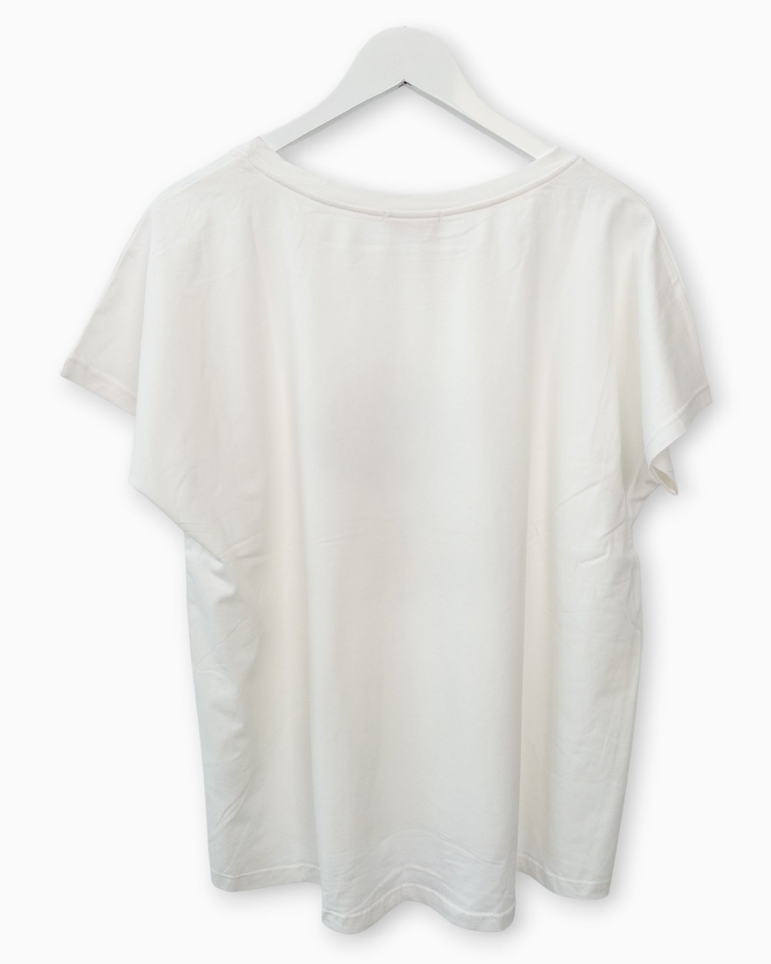 Shirt mit Dackel-Print und Schriftzug weiß rot