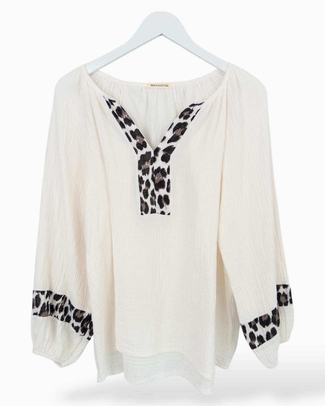 Leo Bluse Musselin creme
