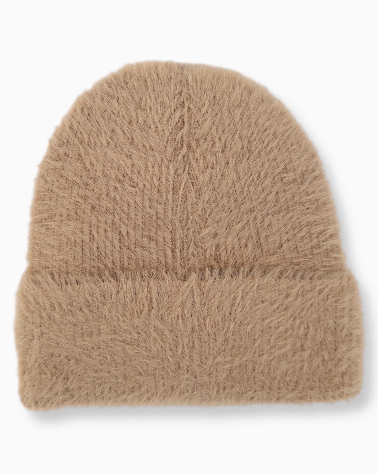 Flauschige Mütze braun