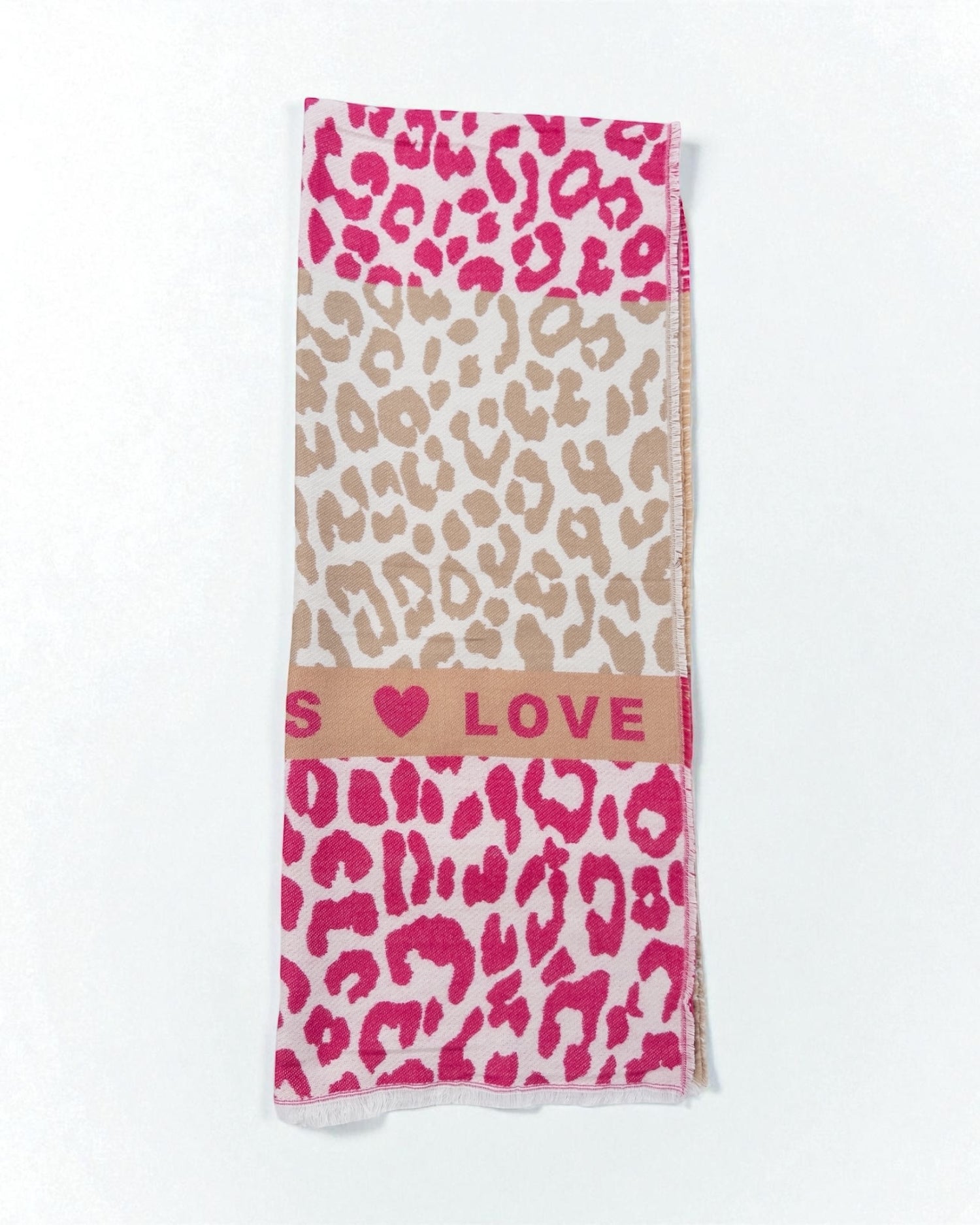 Leo Schal Love beige pink