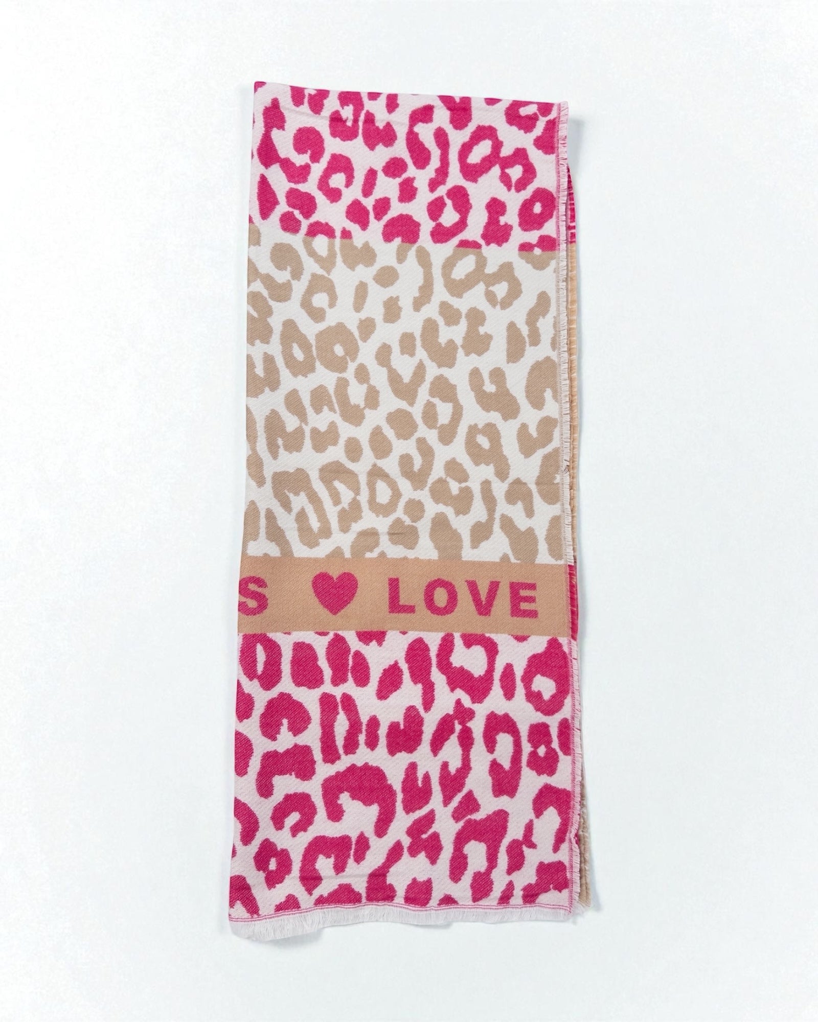 Leo Schal Love beige pink