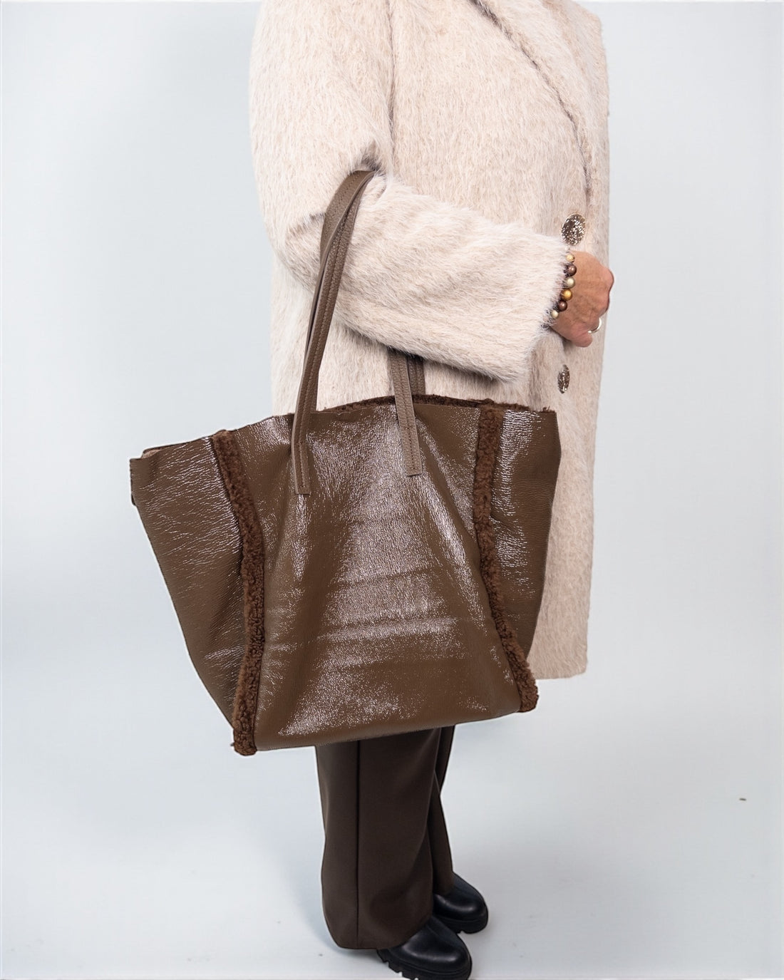 Teddy Handtasche braun